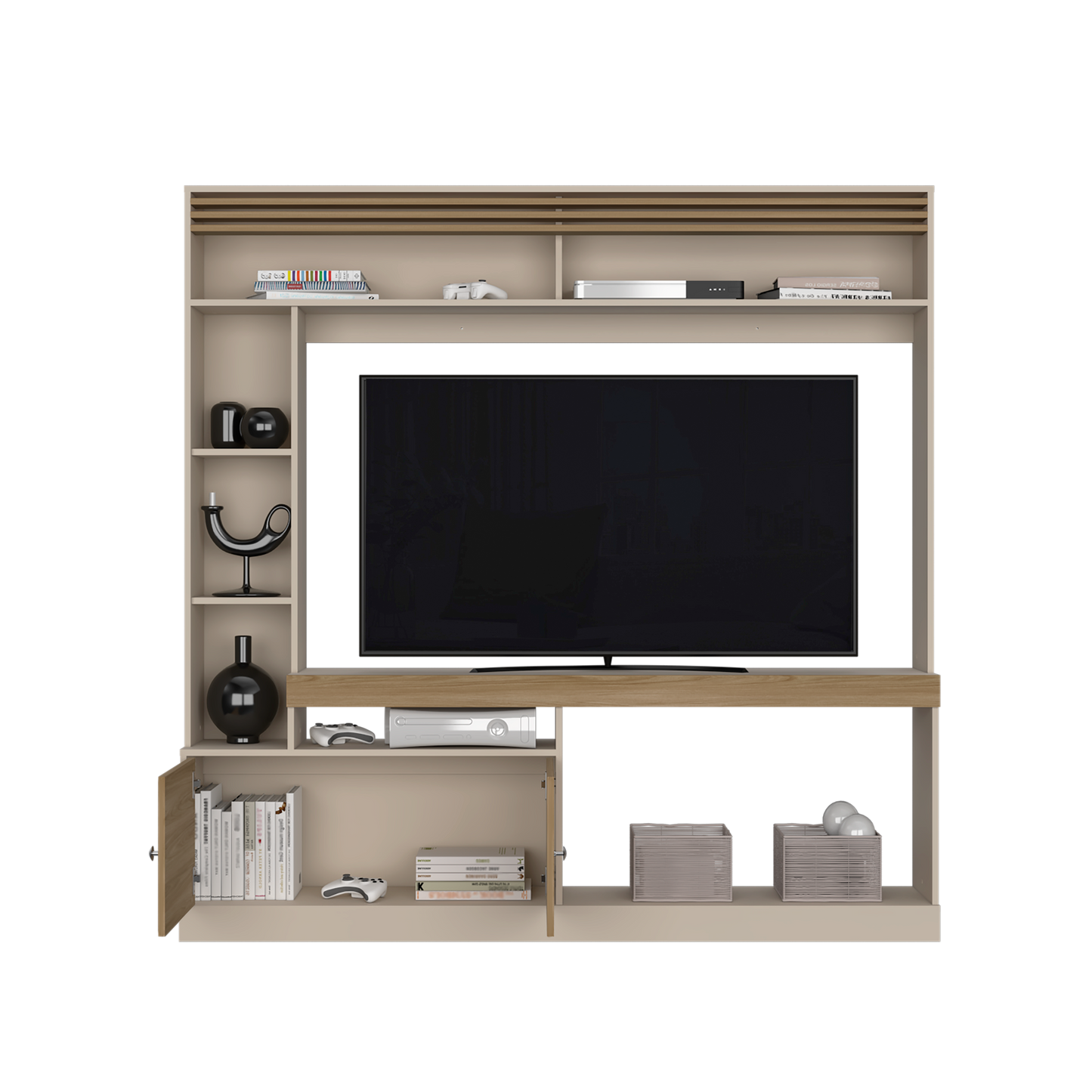 Centro De Entretenimiento Blaine 180X180X30 Rta Capri + Fresno Eu