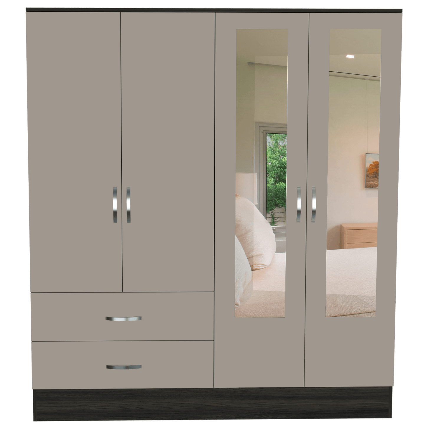 Closet Balton 180 X 160 X 50 Rta Carbon + Taupe
