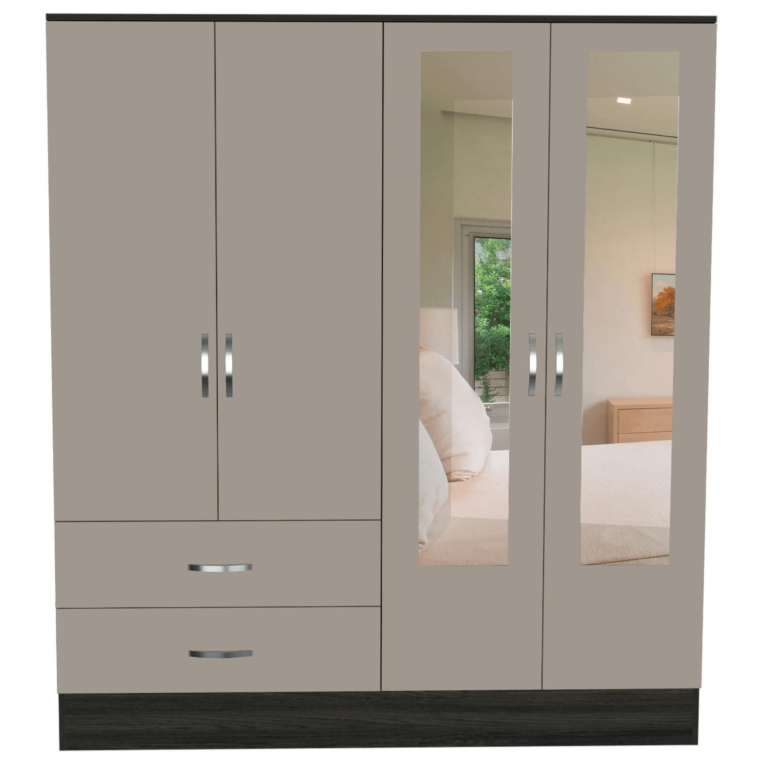 Closet Balton 180 X 160 X 50 Rta Carbon + Taupe