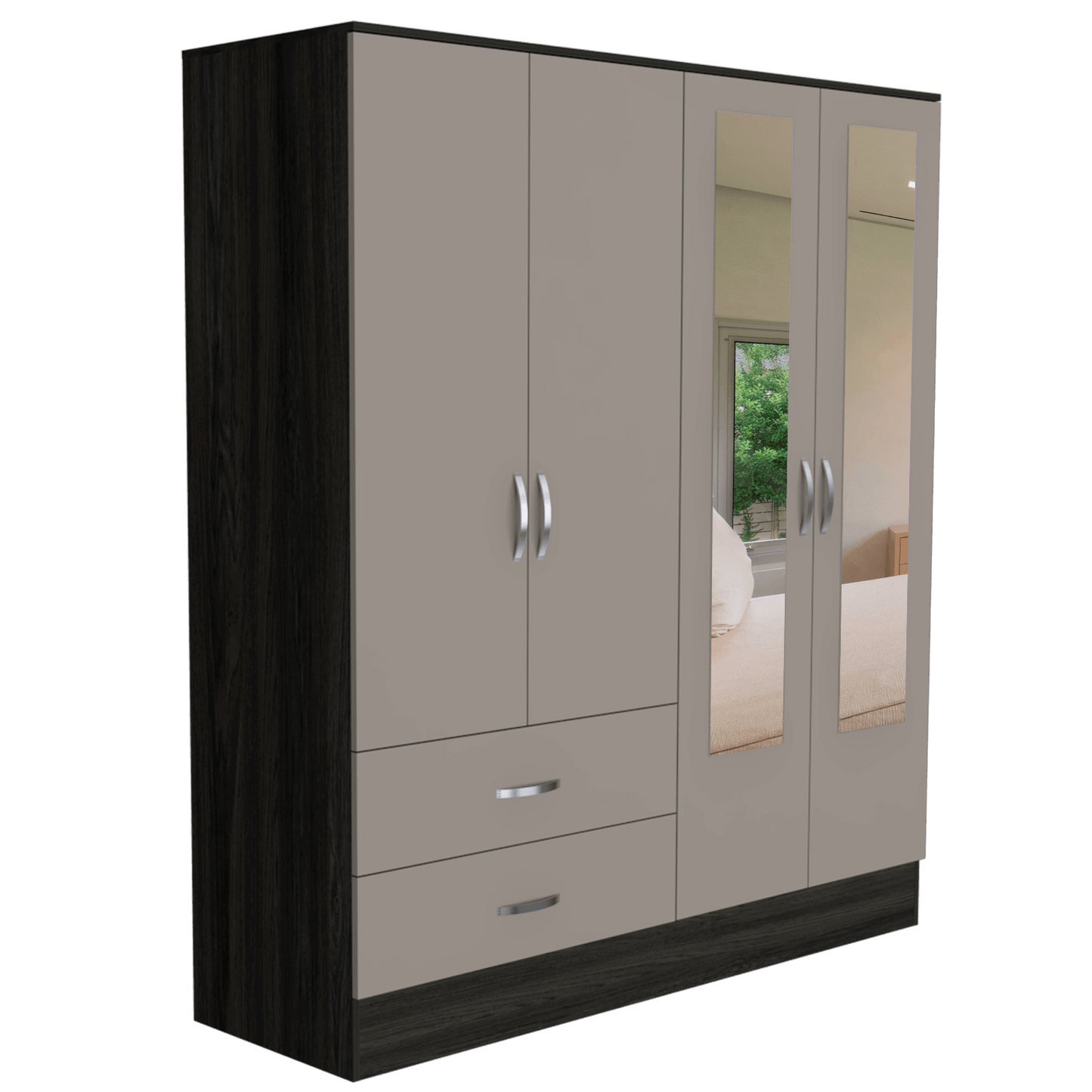 Closet Balton 180 X 160 X 50 Rta Carbon + Taupe