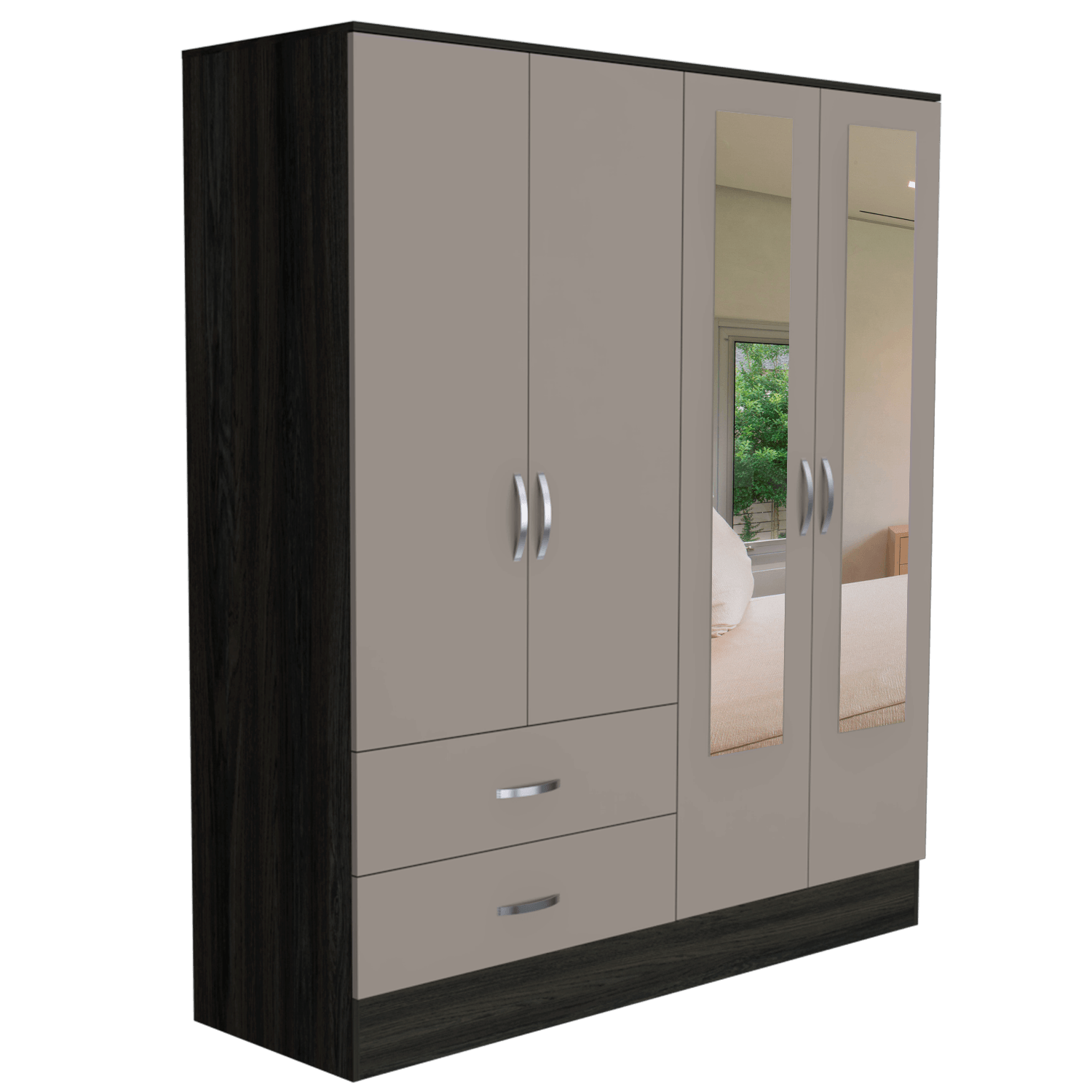 Closet Balton 180 X 160 X 50 Rta Carbon + Taupe