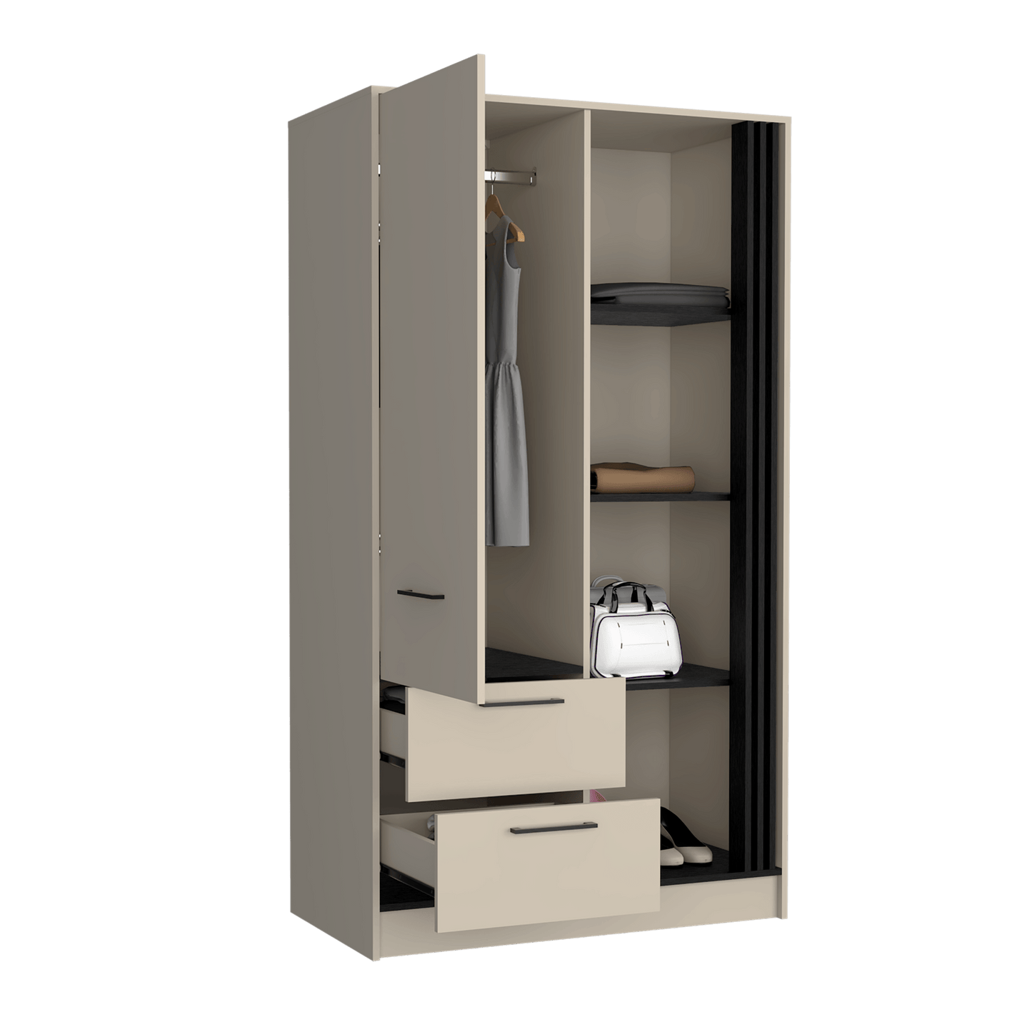 Closet Gantt 180X100X52 Rta Capri Wengue