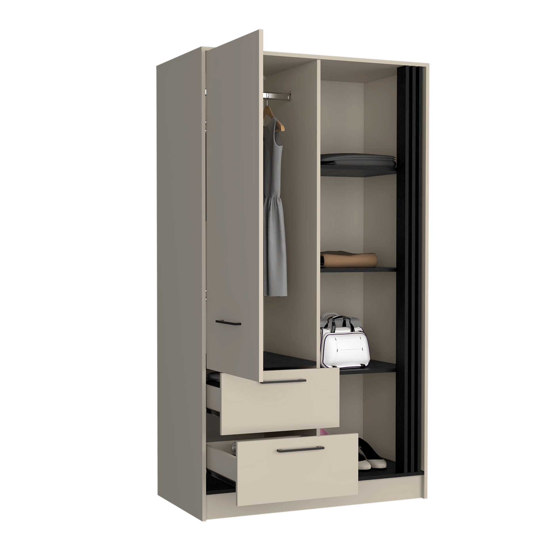 Closet Gantt 180X100X52 Rta Capri Wengue