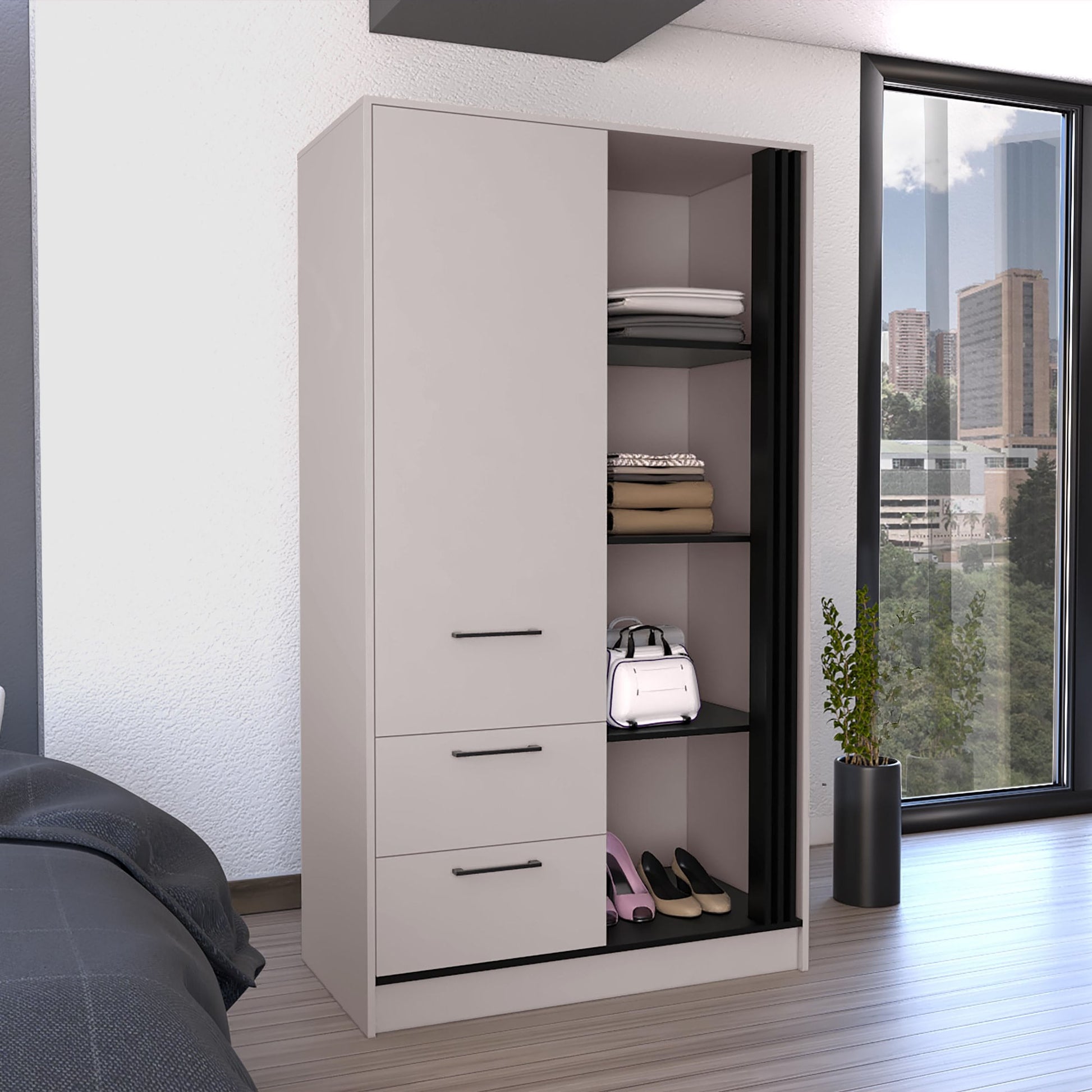 Closet Gantt 180X100X52 Rta Capri Wengue