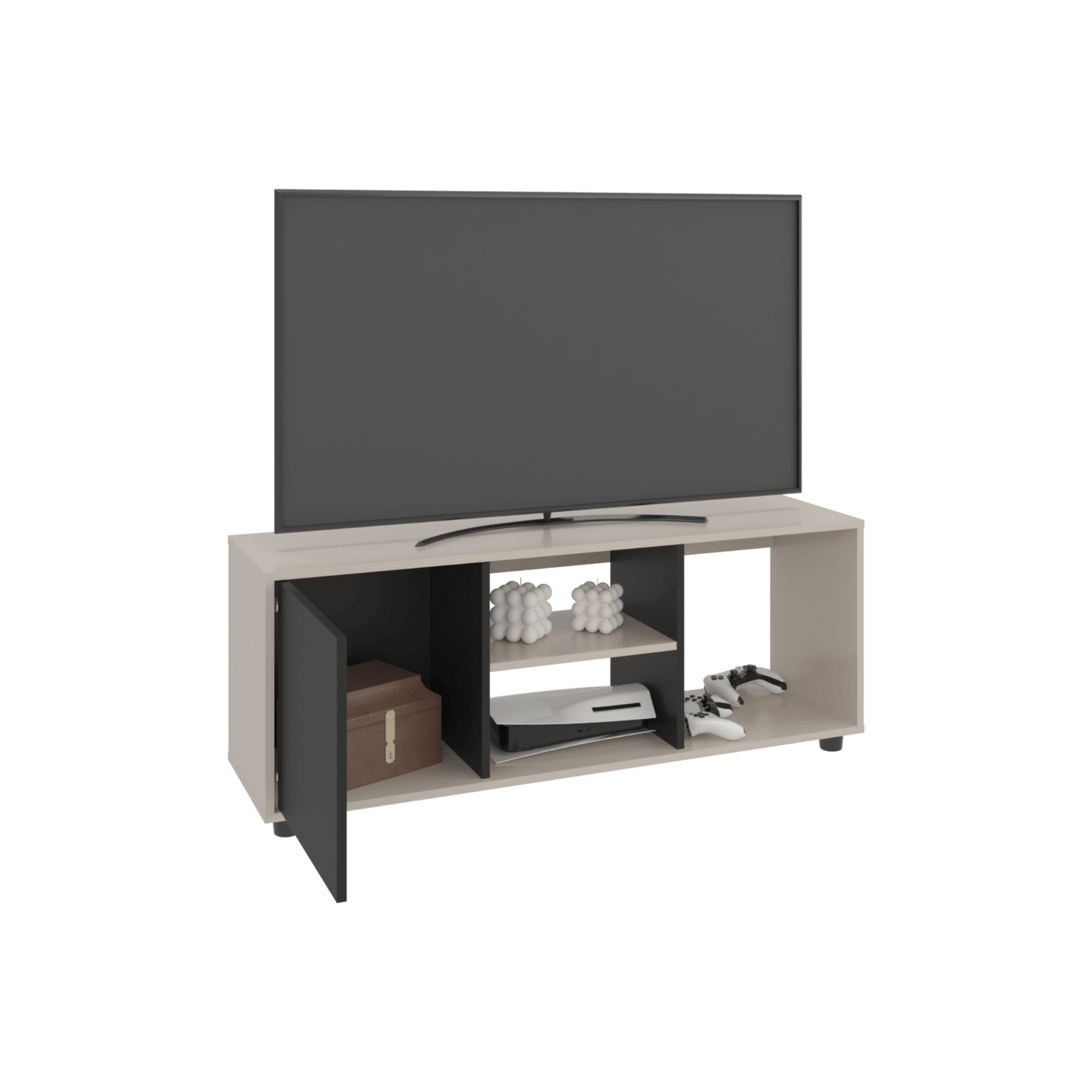Rack De Tv Adel 46X120X34 Rta Capri Wengue Zf