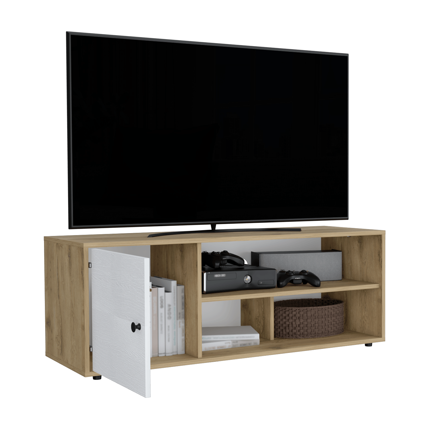 Rack De Tv 55'' Noah Rta Macadamia Blanco