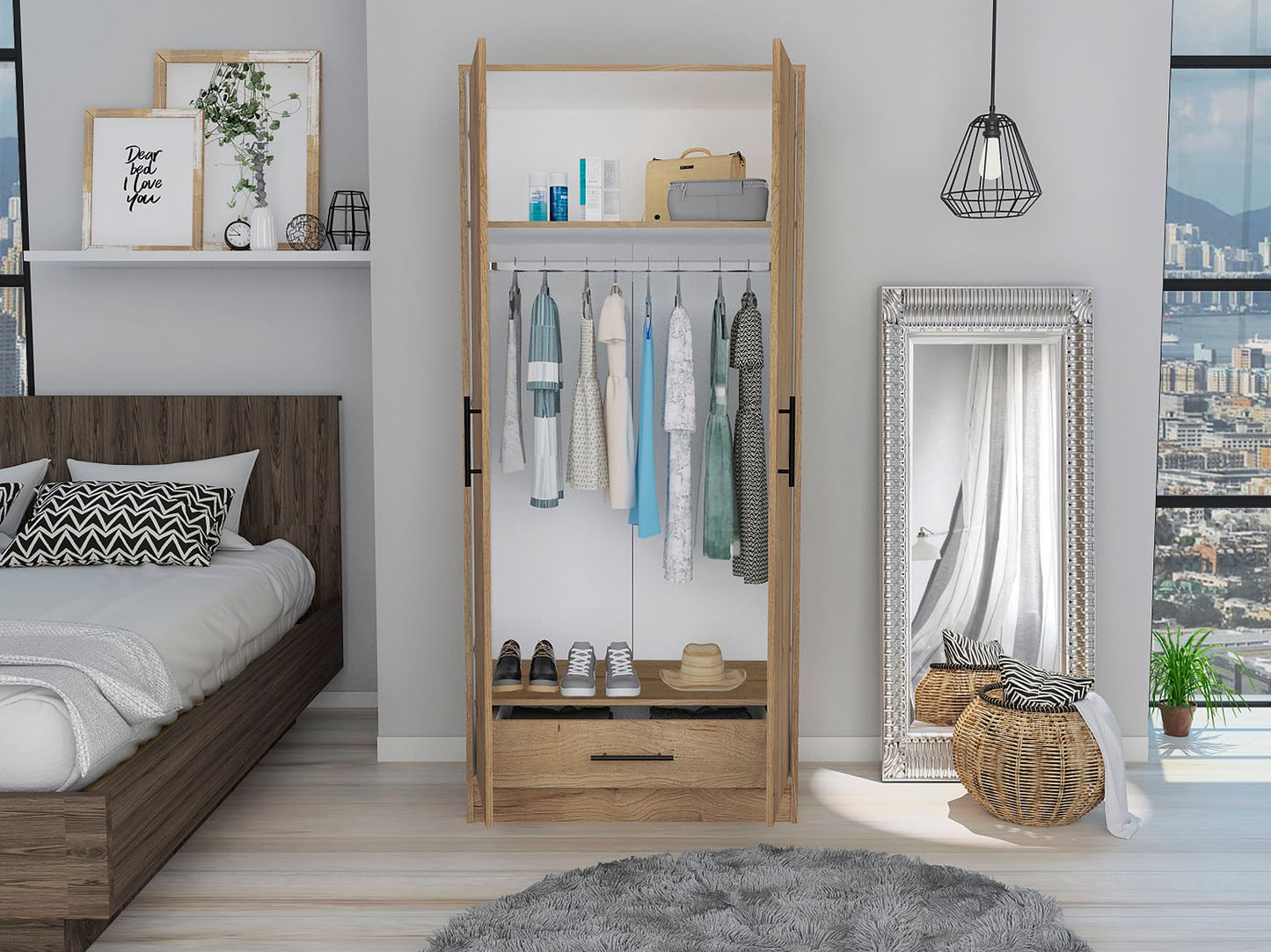Closet 1.80 Amberry Duna Blanco