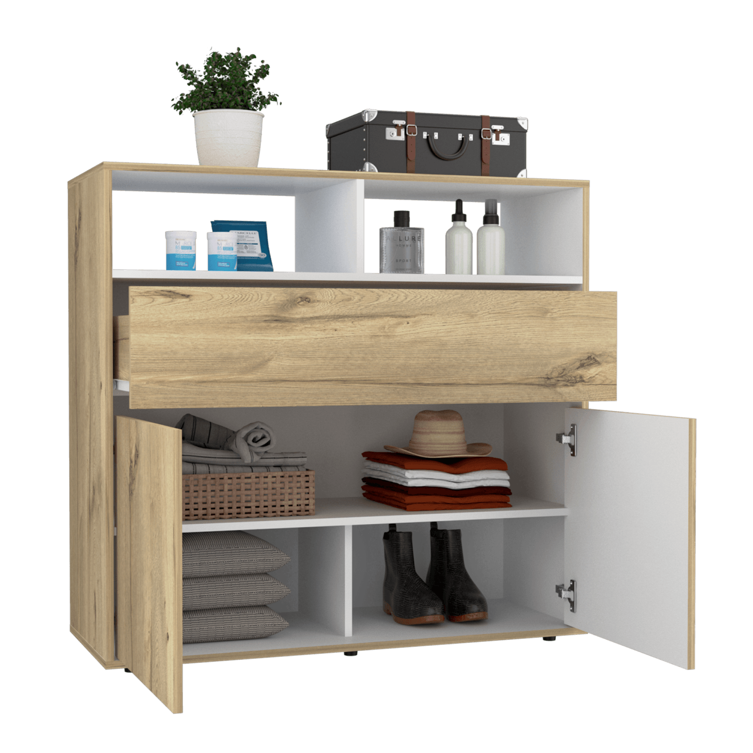 Comoda Sleep S96 X 100 1C 2P Rta Duna Blanco