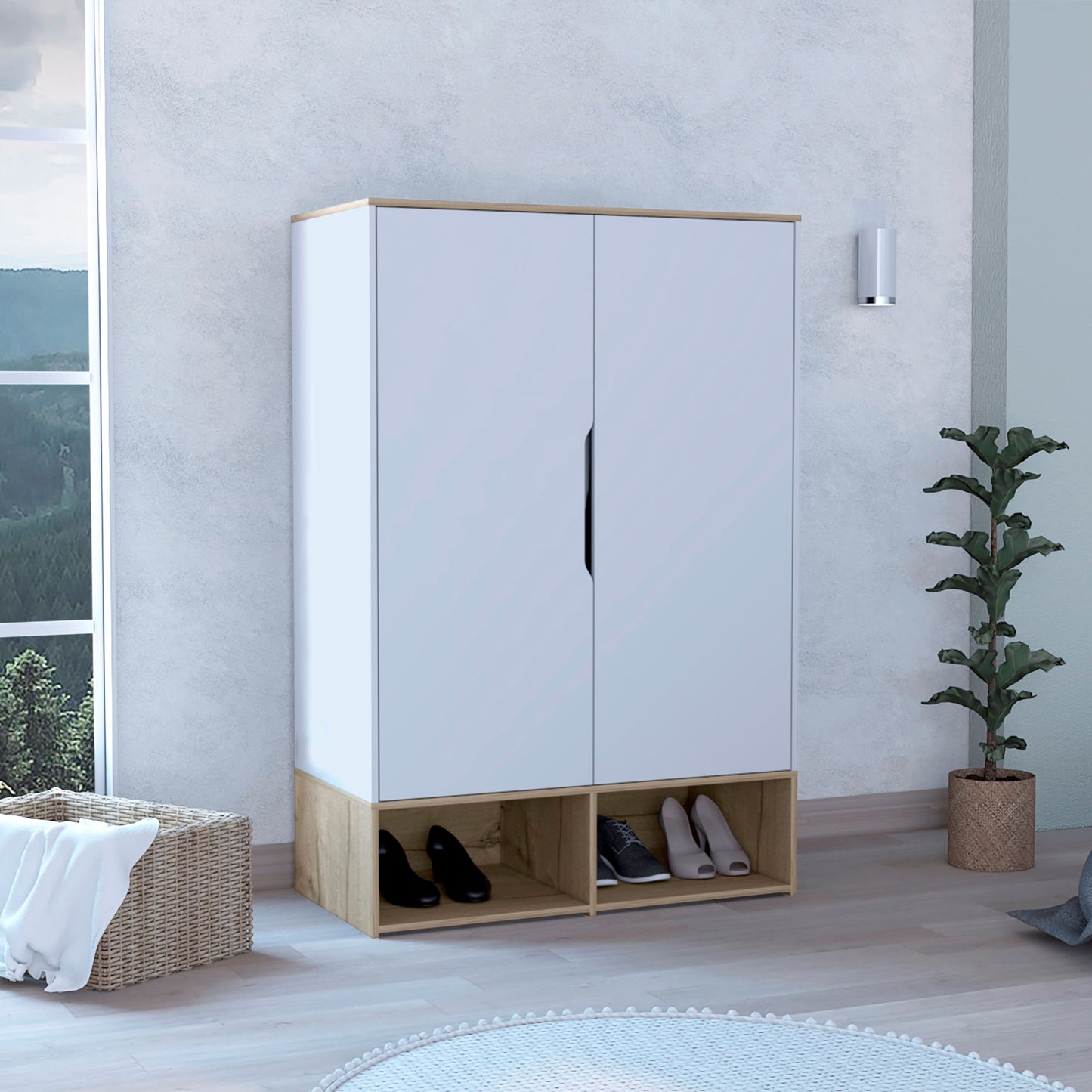 Closet Zapateto Z100 X 150 X 50 Bicolor Rta Blanco Duna