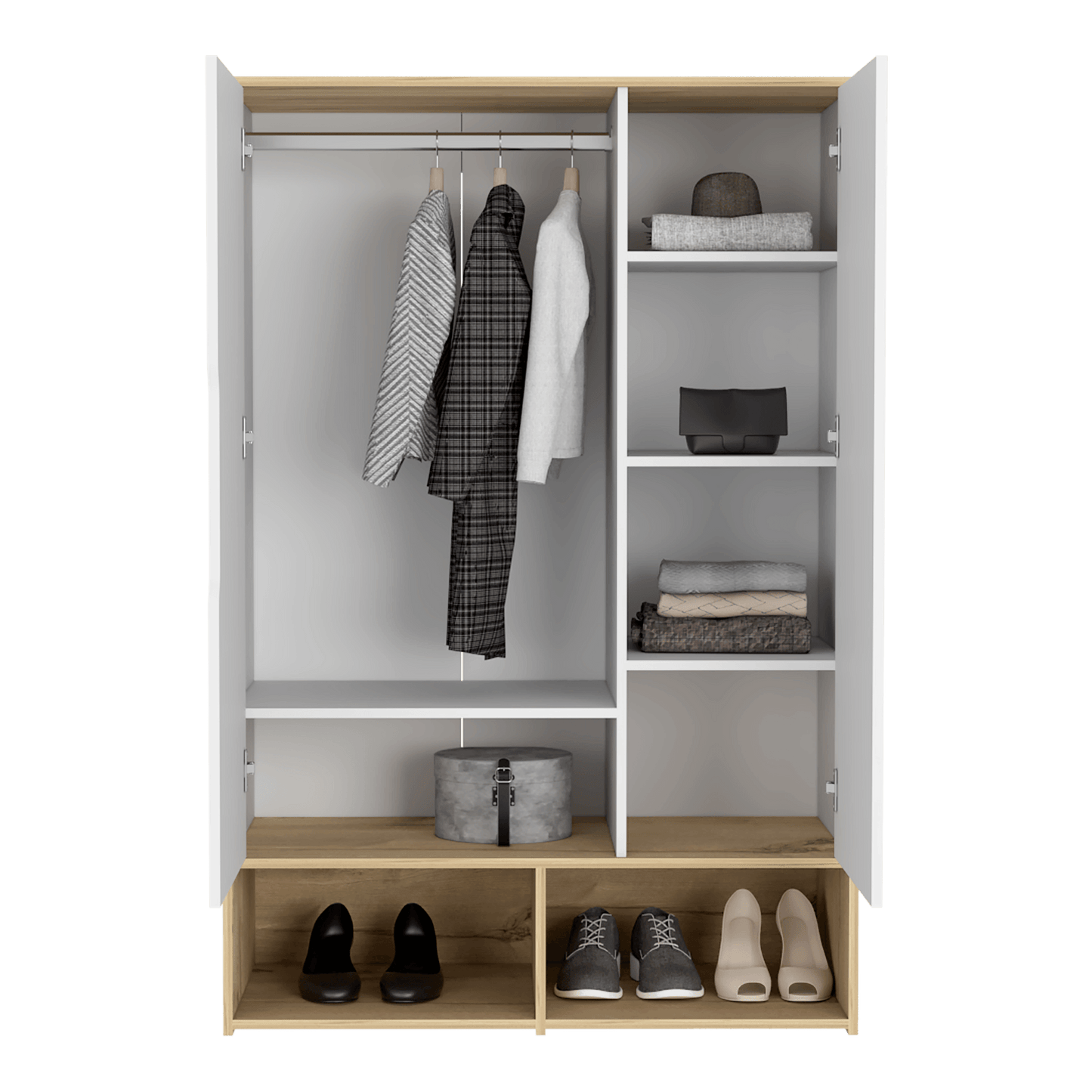 Closet Zapateto Z100 X 150 X 50 Bicolor Rta Blanco Duna