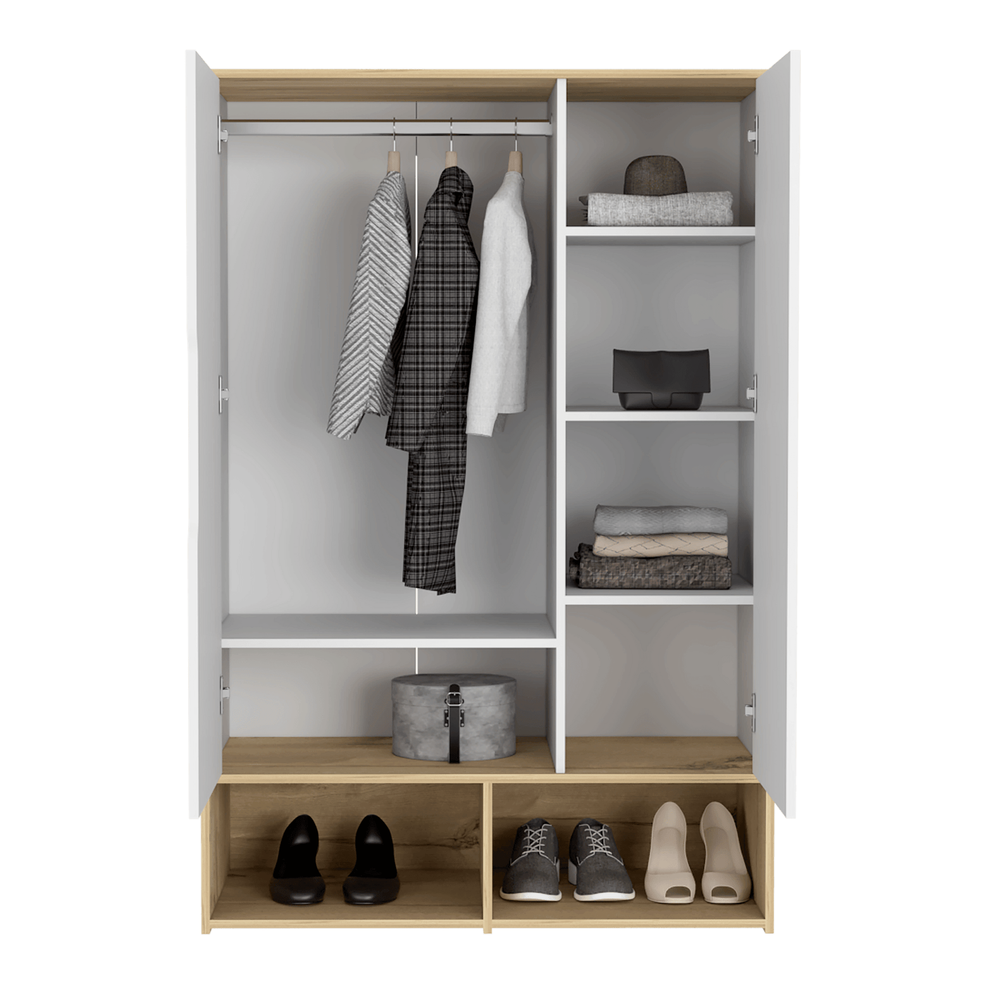 Closet Zapateto Z100 X 150 X 50 Bicolor Rta Blanco Duna