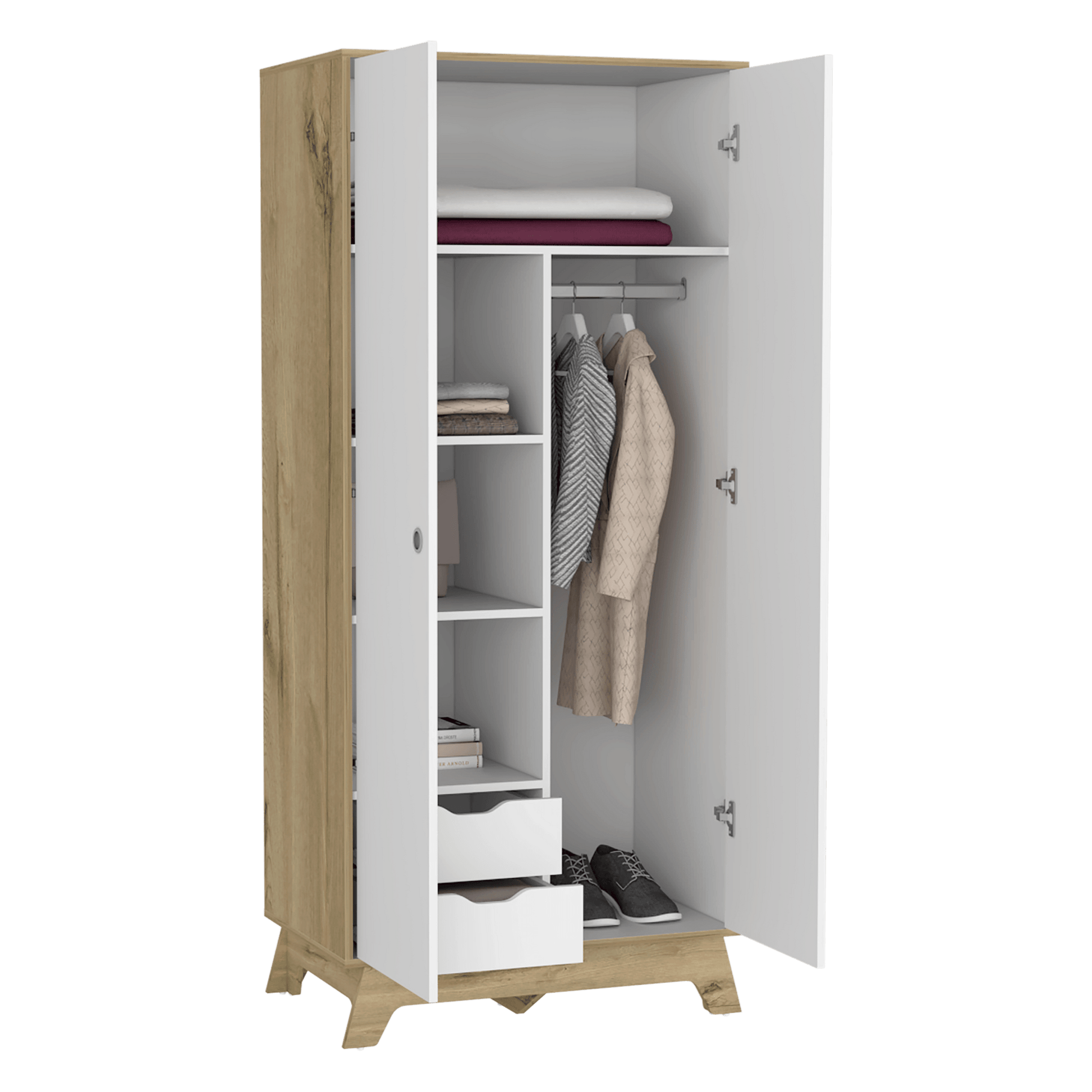 Closet Z Bicolor 81 X 180 X 50 Rta Duna Blanco