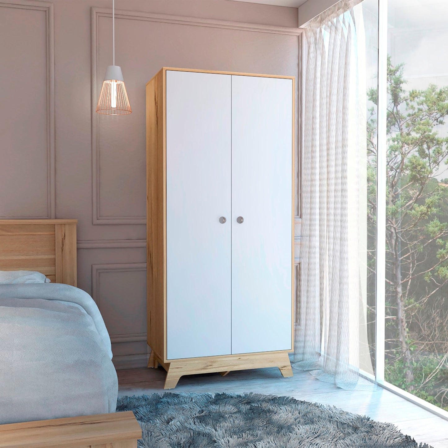 Closet Z Bicolor 81 X 180 X 50 Rta Duna Blanco