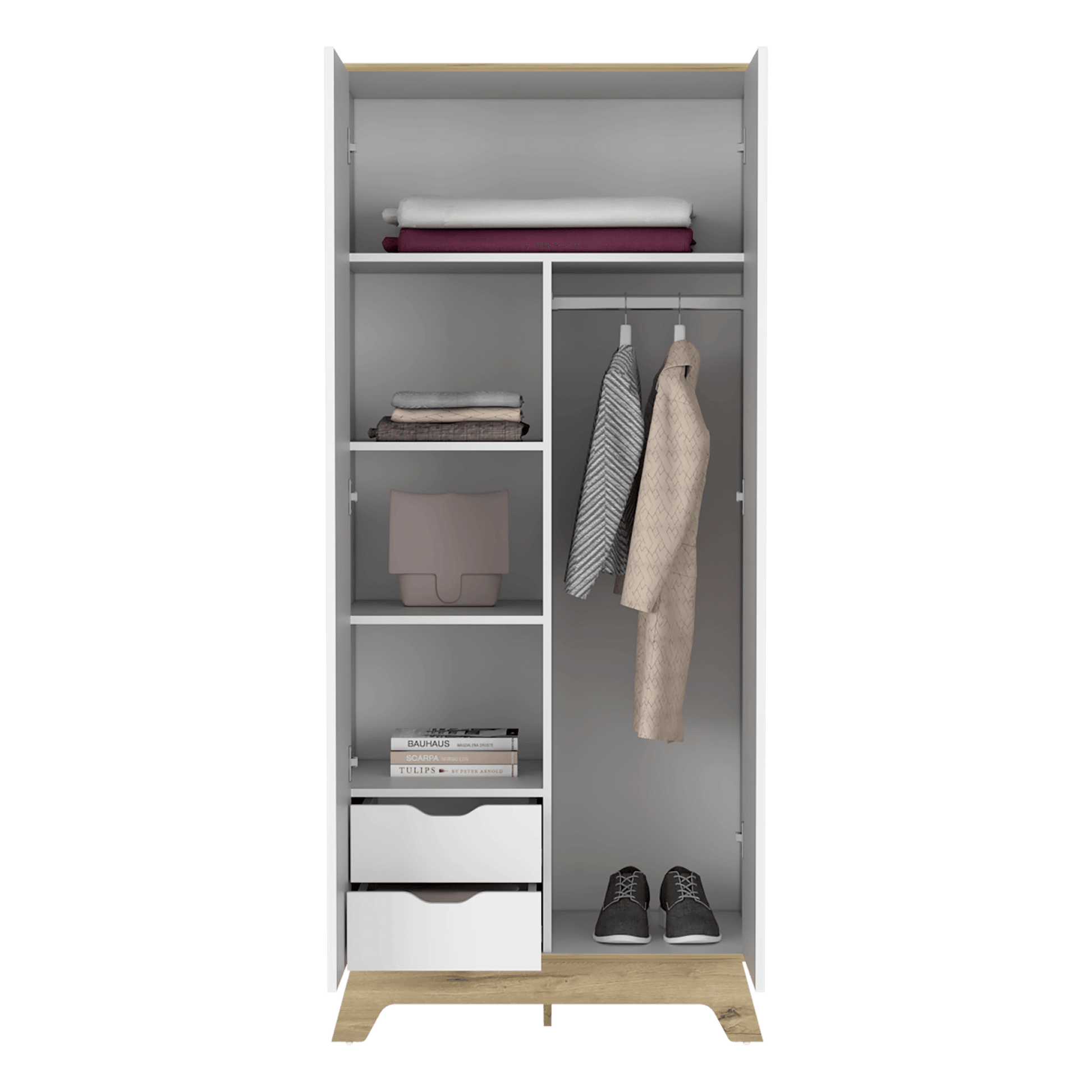 Closet Z Bicolor 81 X 180 X 50 Rta Duna Blanco
