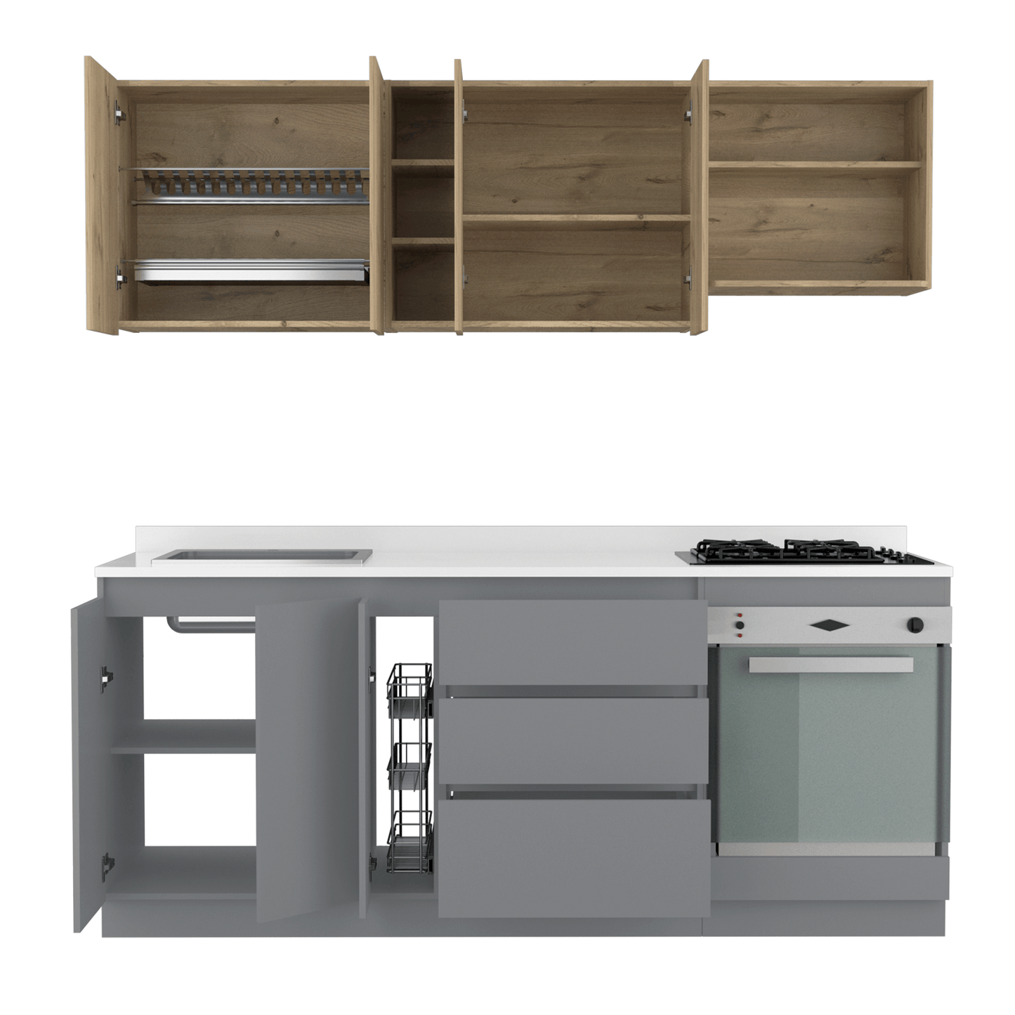 Cocina 210 Tenerife Rta Duna + Gris