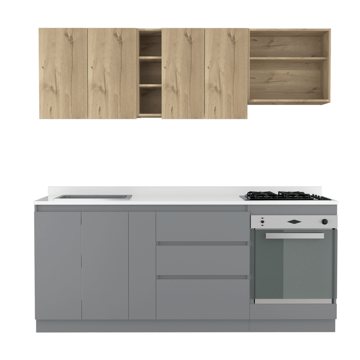 Cocina 210 Tenerife Rta Duna + Gris