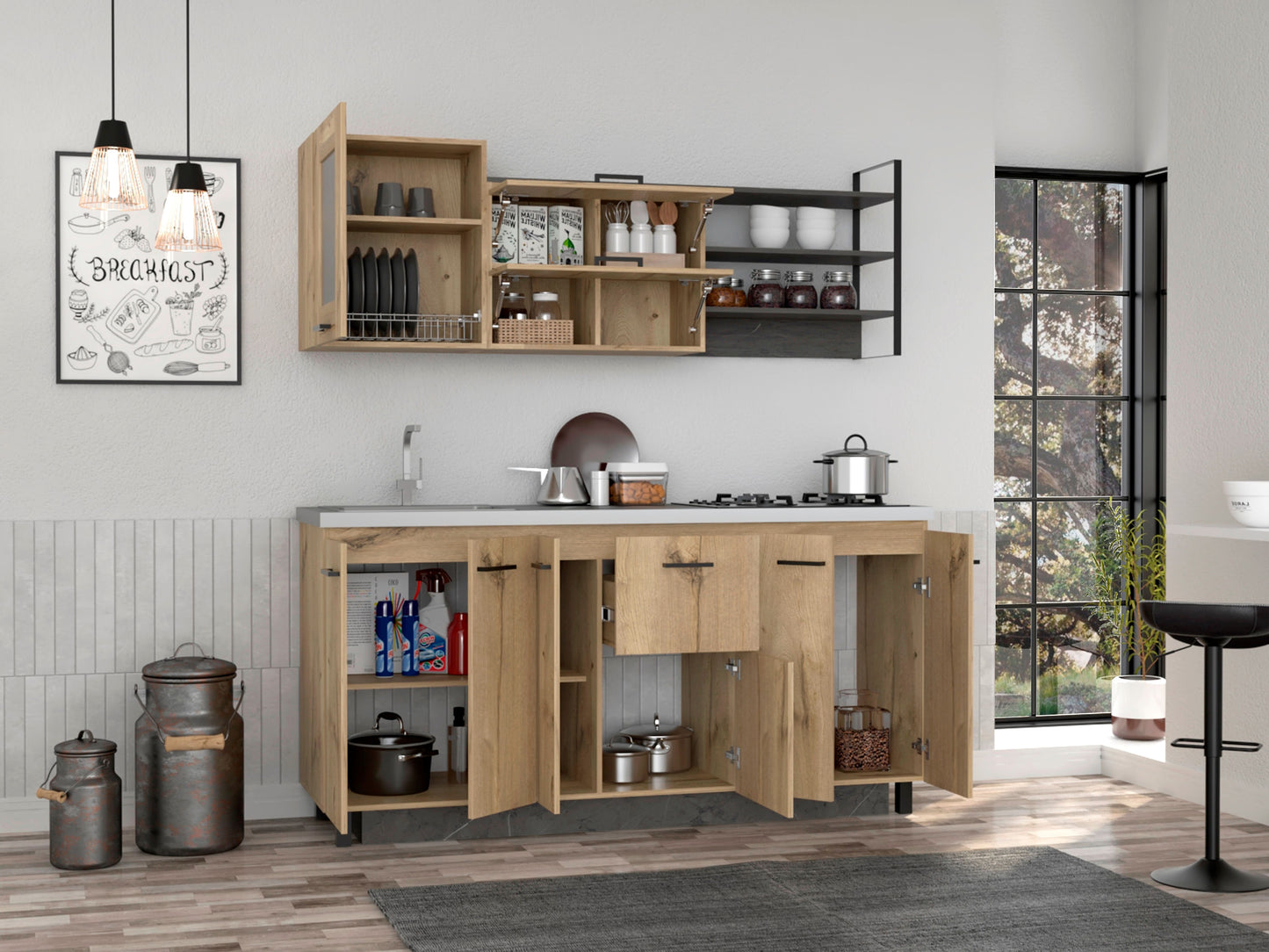 Cocina 180 Carmen Rta Duna + Onix Meson Izq