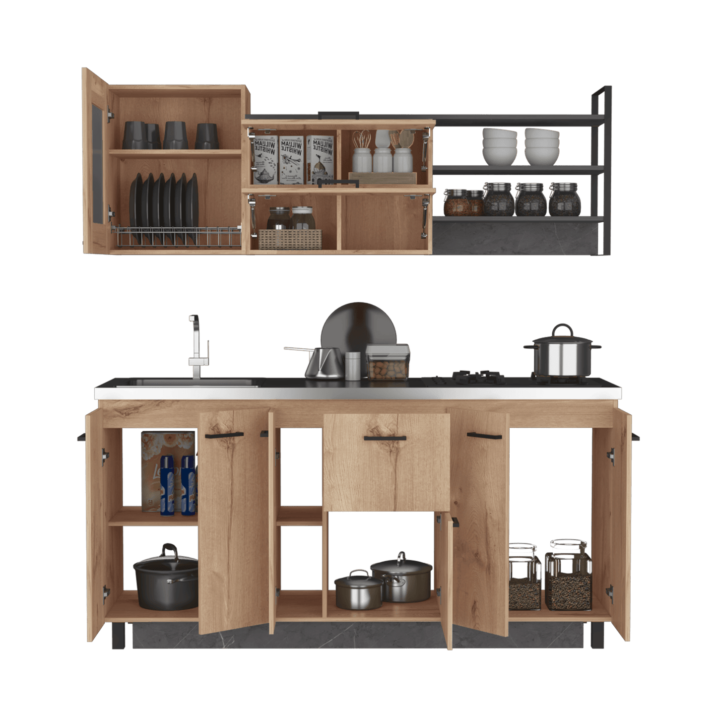 Cocina 180 Carmen Rta Duna + Onix Meson Izq