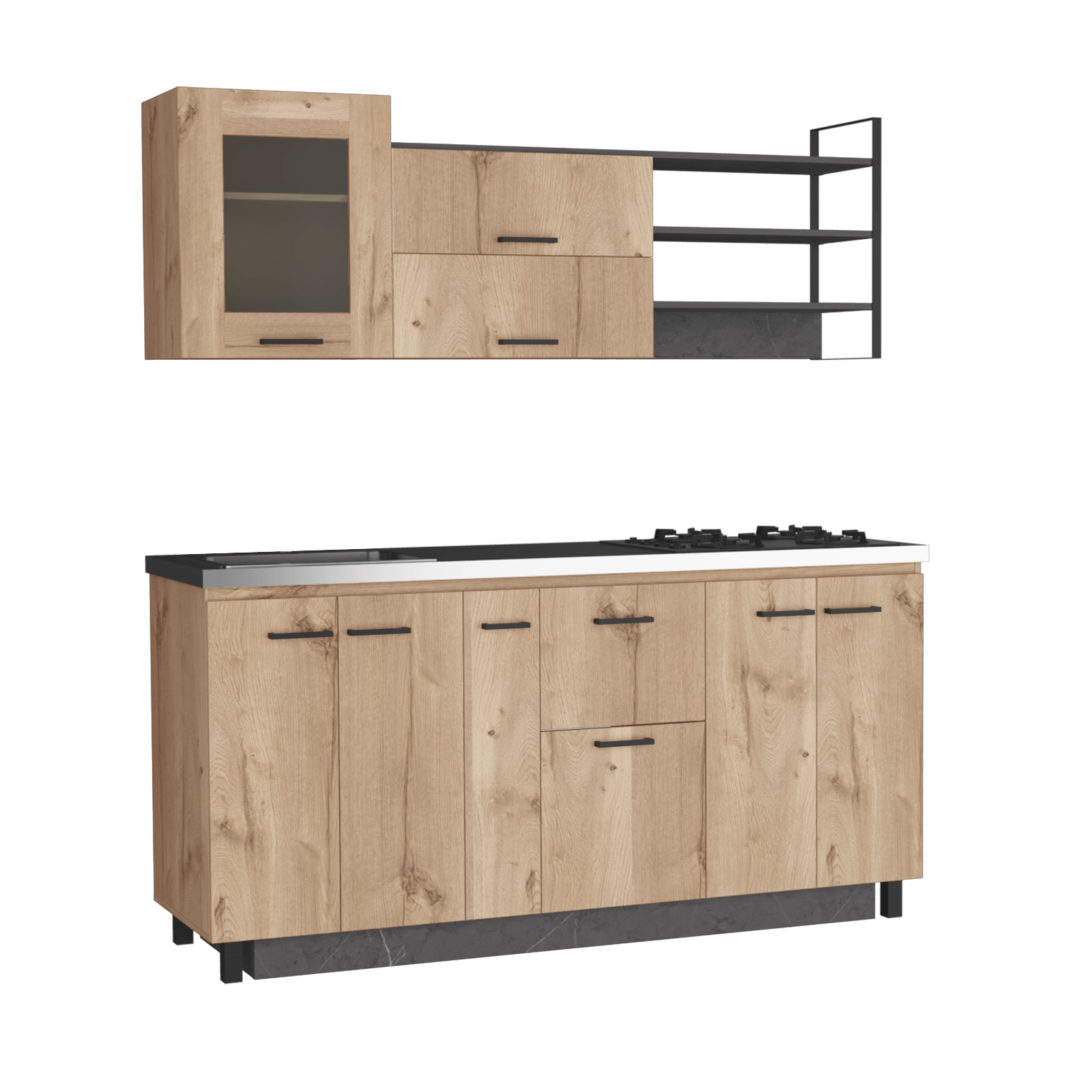 Cocina 180 Carmen Rta Duna + Onix Meson Izq