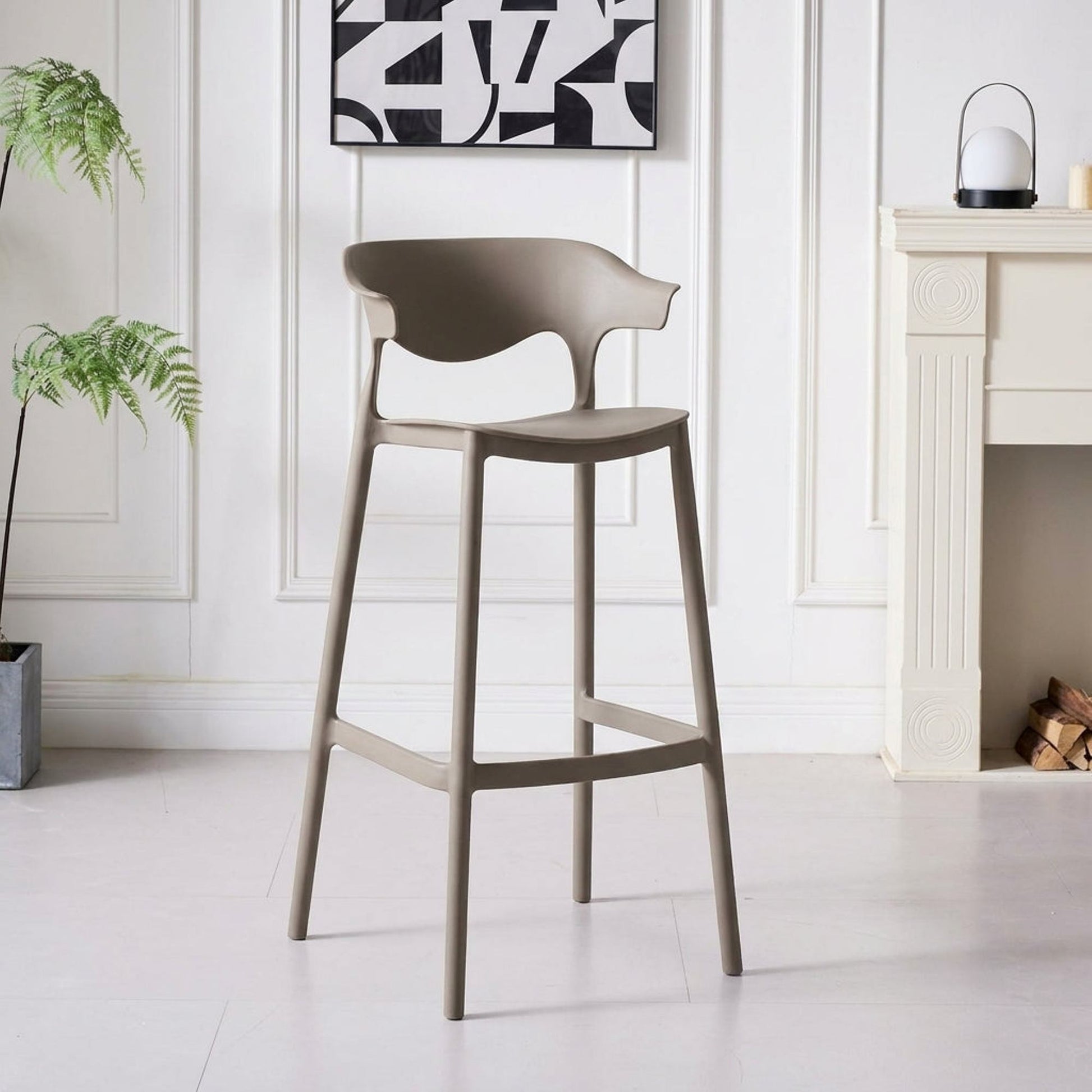 Silla Bar Elena 99X49X48 Rta Taupe