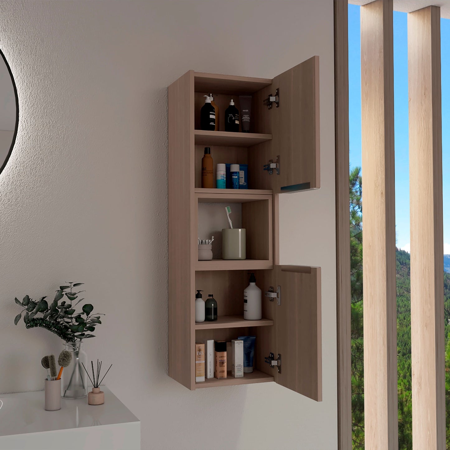 Mueble Auxiliar De Baño Kioto 104X32X25 Rta Bardolino Zf