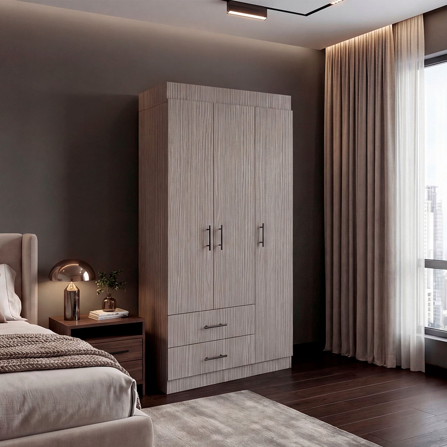 Closet Houston 180X90X46 Rta Positano Wengue