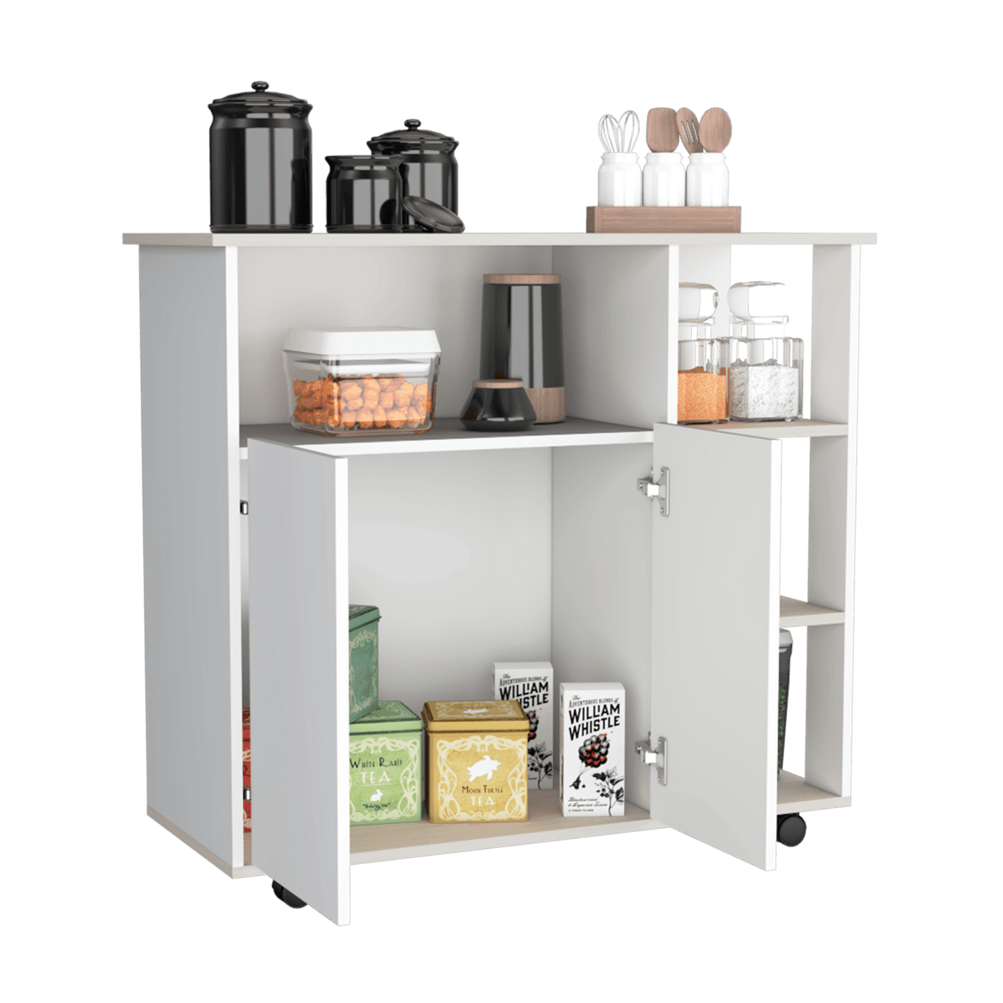 Meson De Cocina Paprika 90X100X40 Rta Blanco Niebla Zf