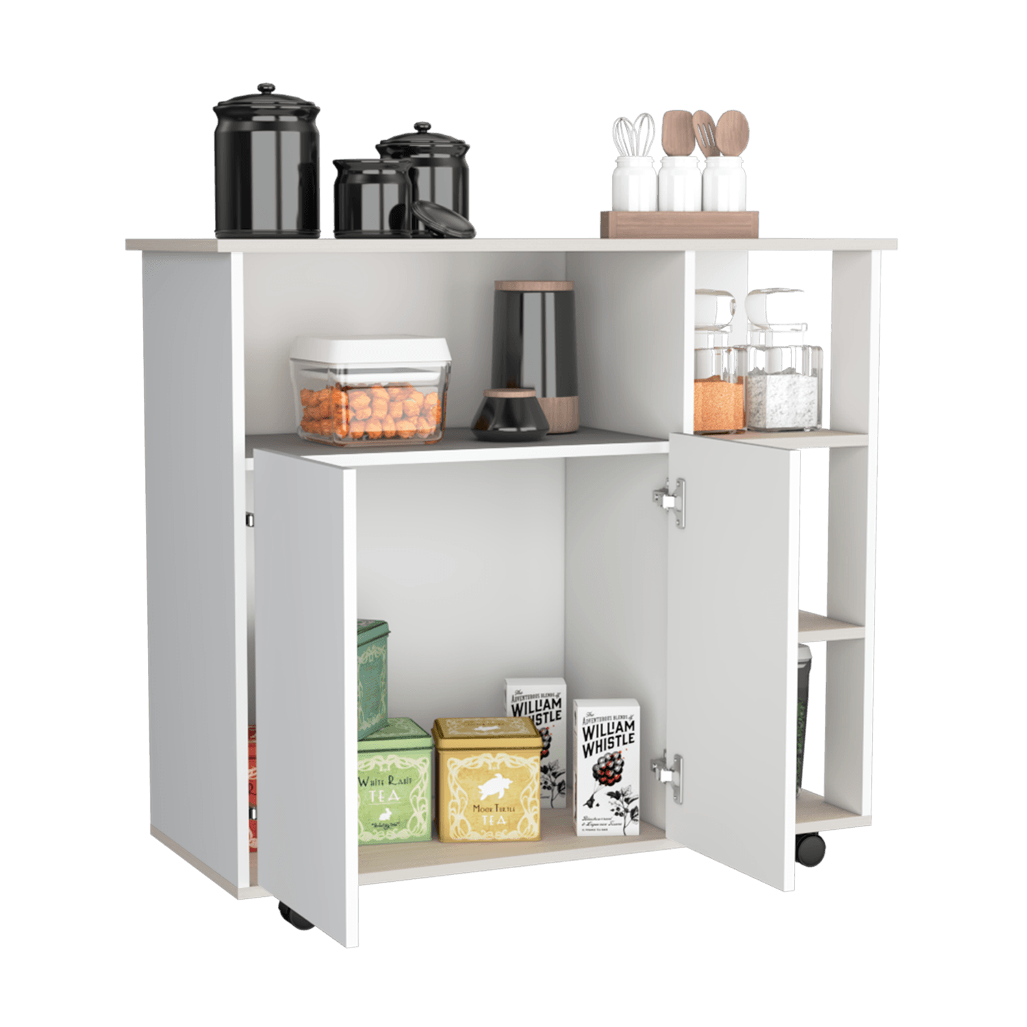 Meson De Cocina Paprika 90X100X40 Rta Blanco Niebla Zf