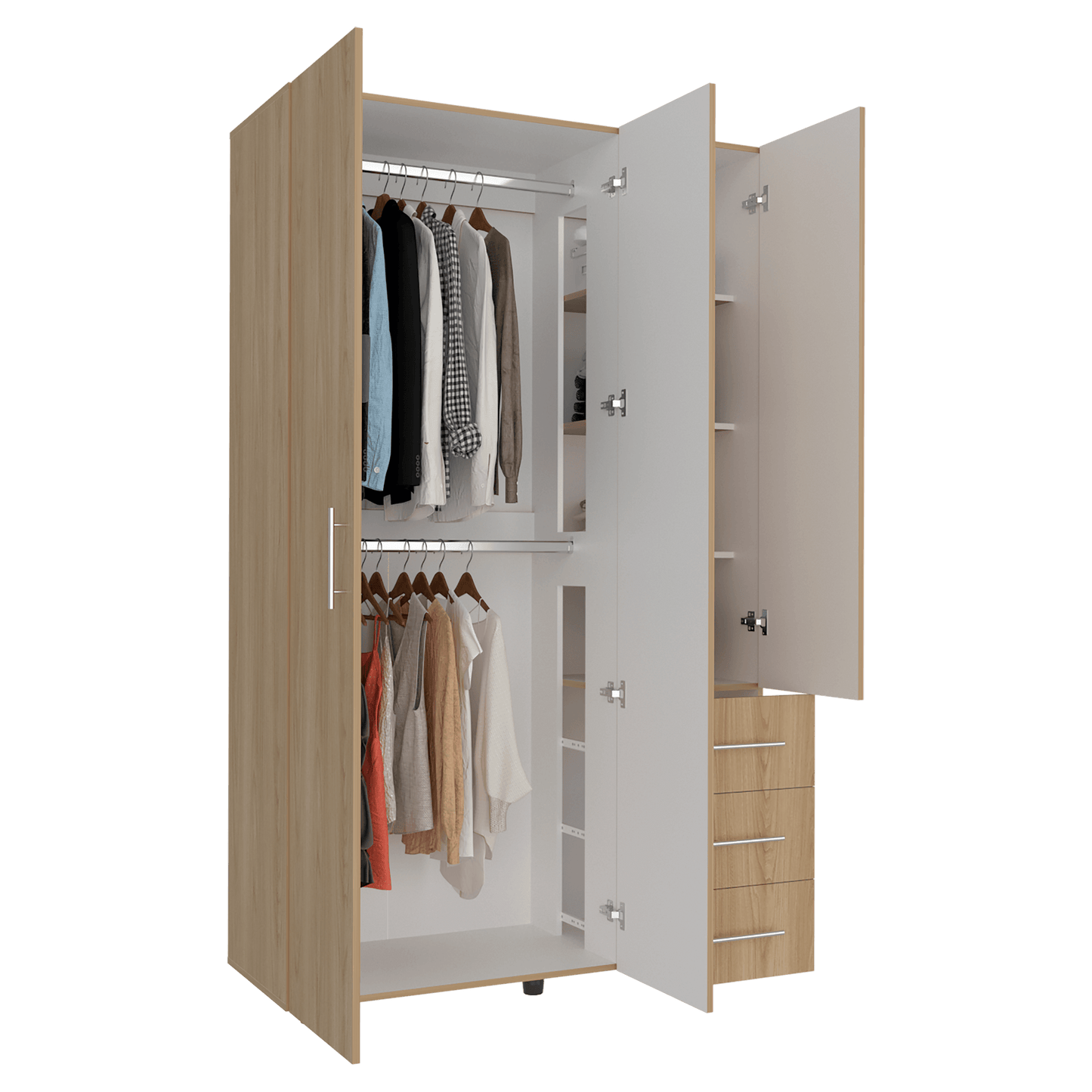 Closet Atenas 200X120X48 Rta Fresno Eu Blanco