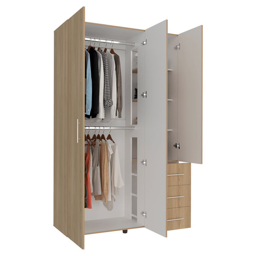 Closet Atenas 200X120X48 Rta Fresno Eu Blanco