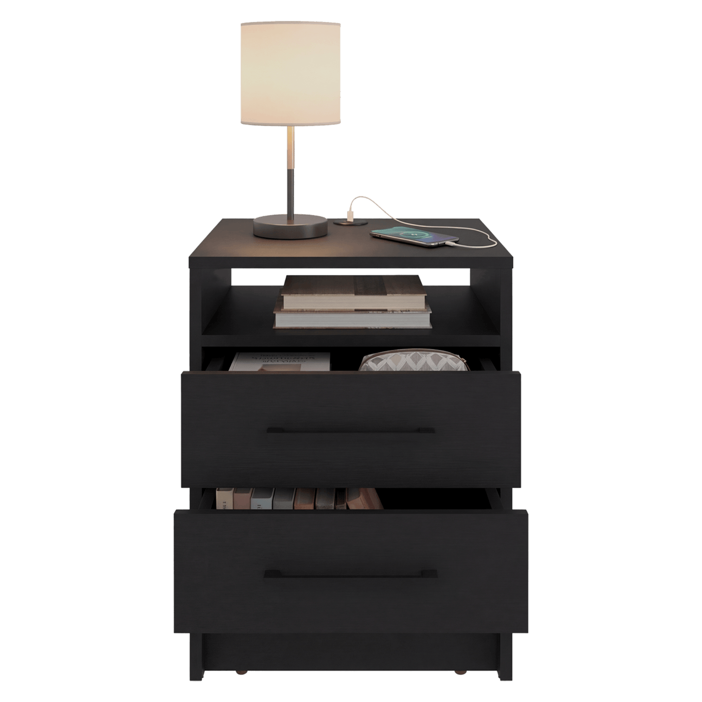 Mesa De Noche Eter Usb 50X40X37 Rta Wengue