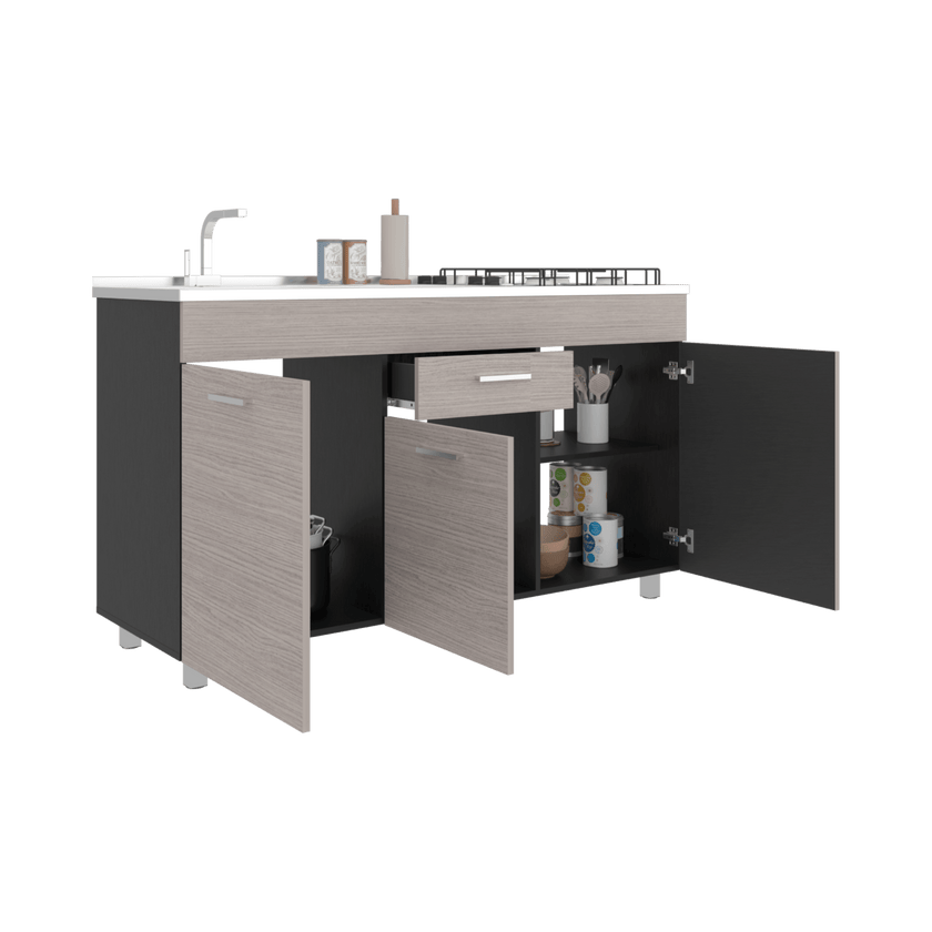 Mueble Inferior Cocina Rosa 84X148X49 Rta Wengue Positano