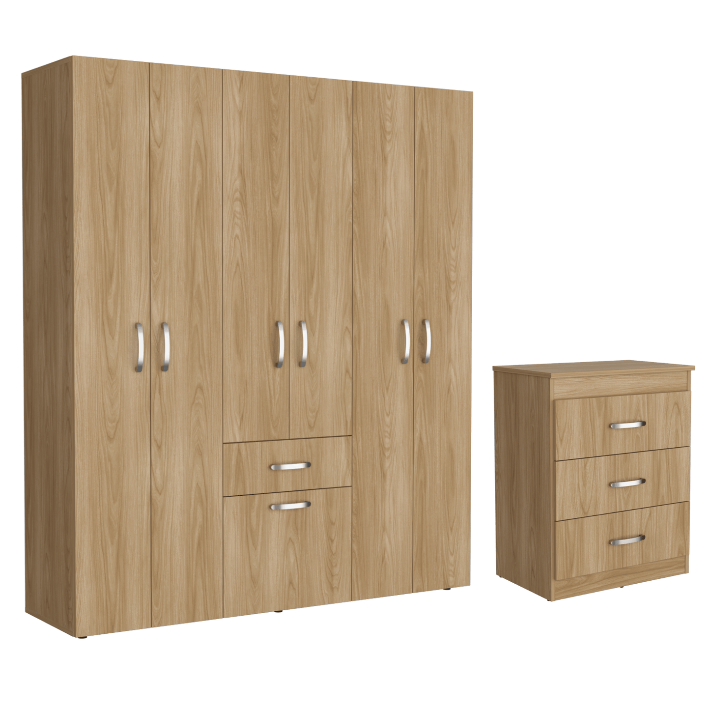 Combo Closet 164X141 Y Comoda 73X58 Mayer Rta Fresno Blanco