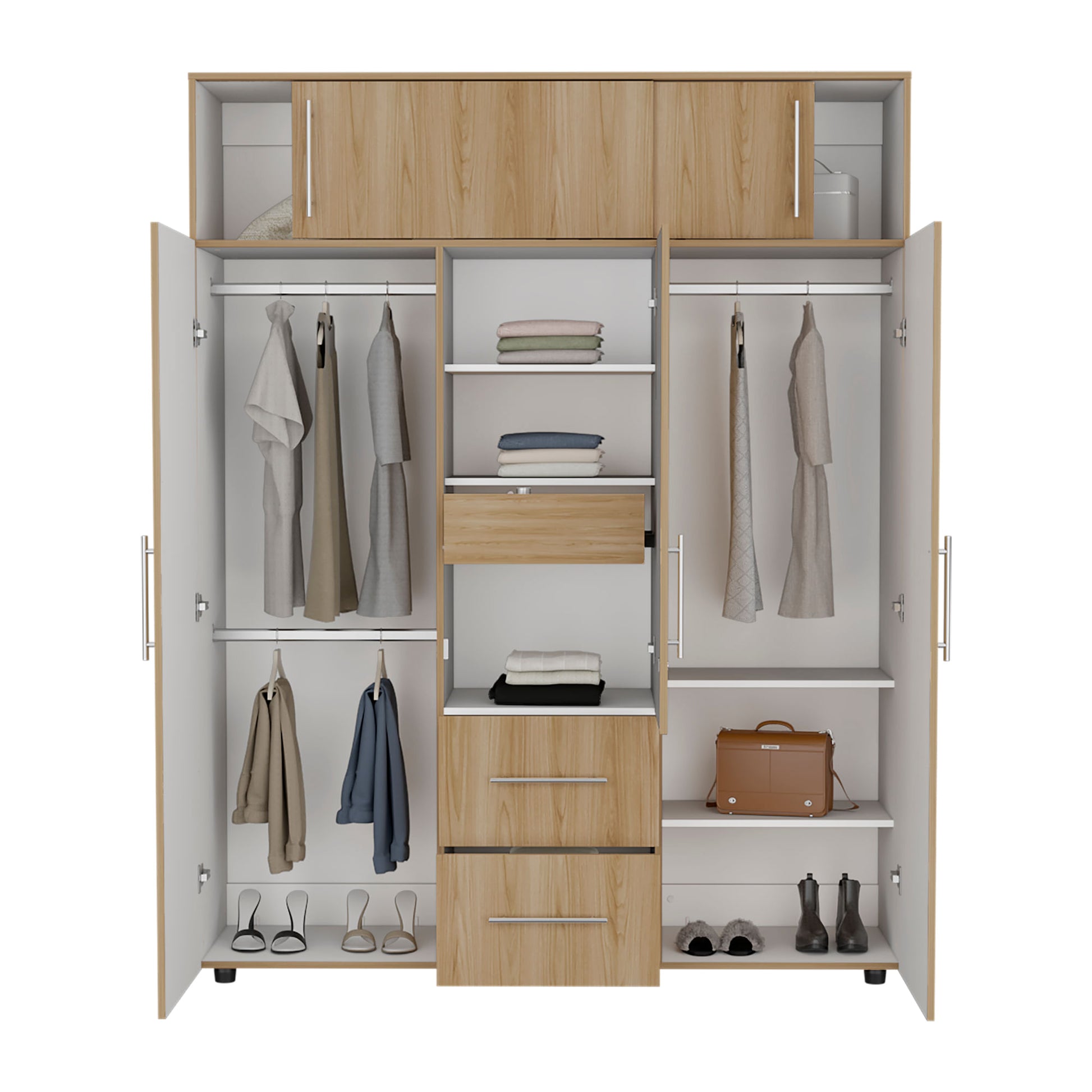Closet Bigaf 204X160X50 Rta Fresno Eu Blanco