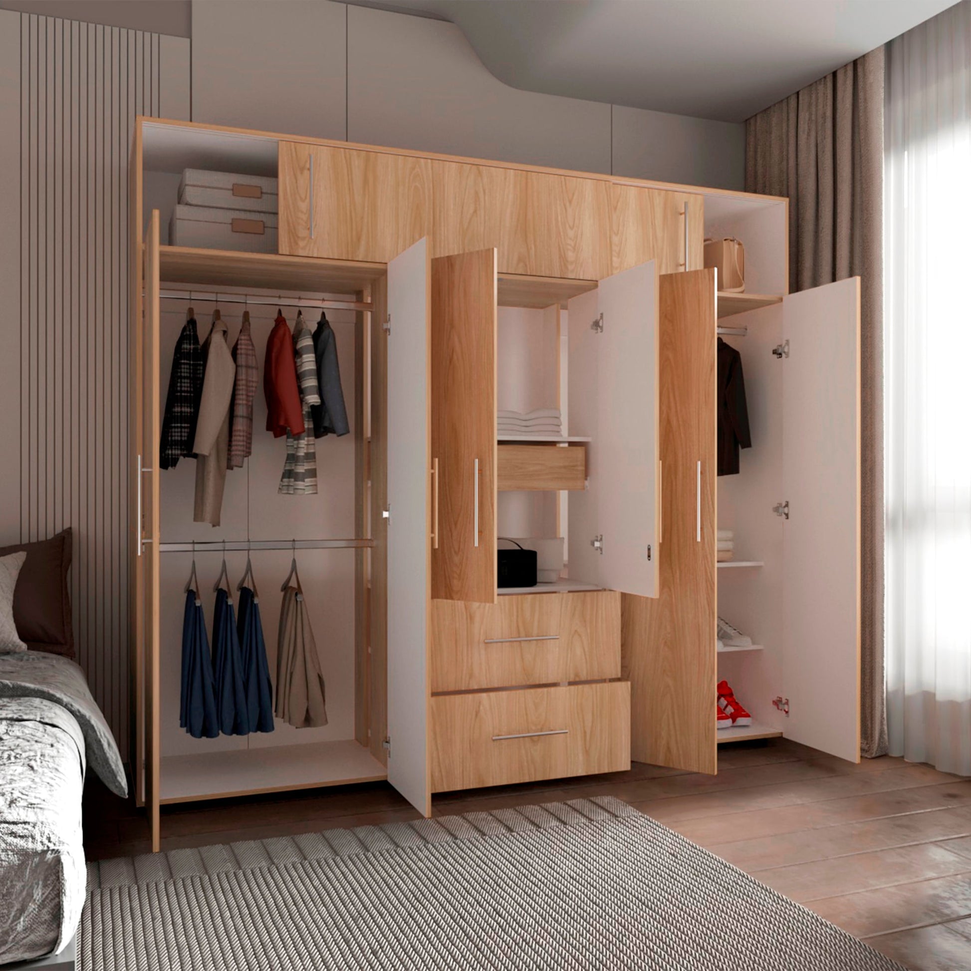 Closet Bigaf 230X204X50 Rta Fresno Eu Blanco