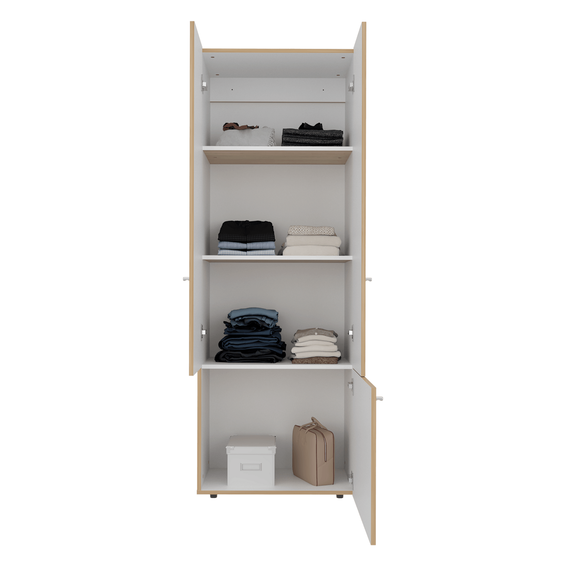 Closet 3 Puertas Tuhogar 170X60X40 Fresno Blanco