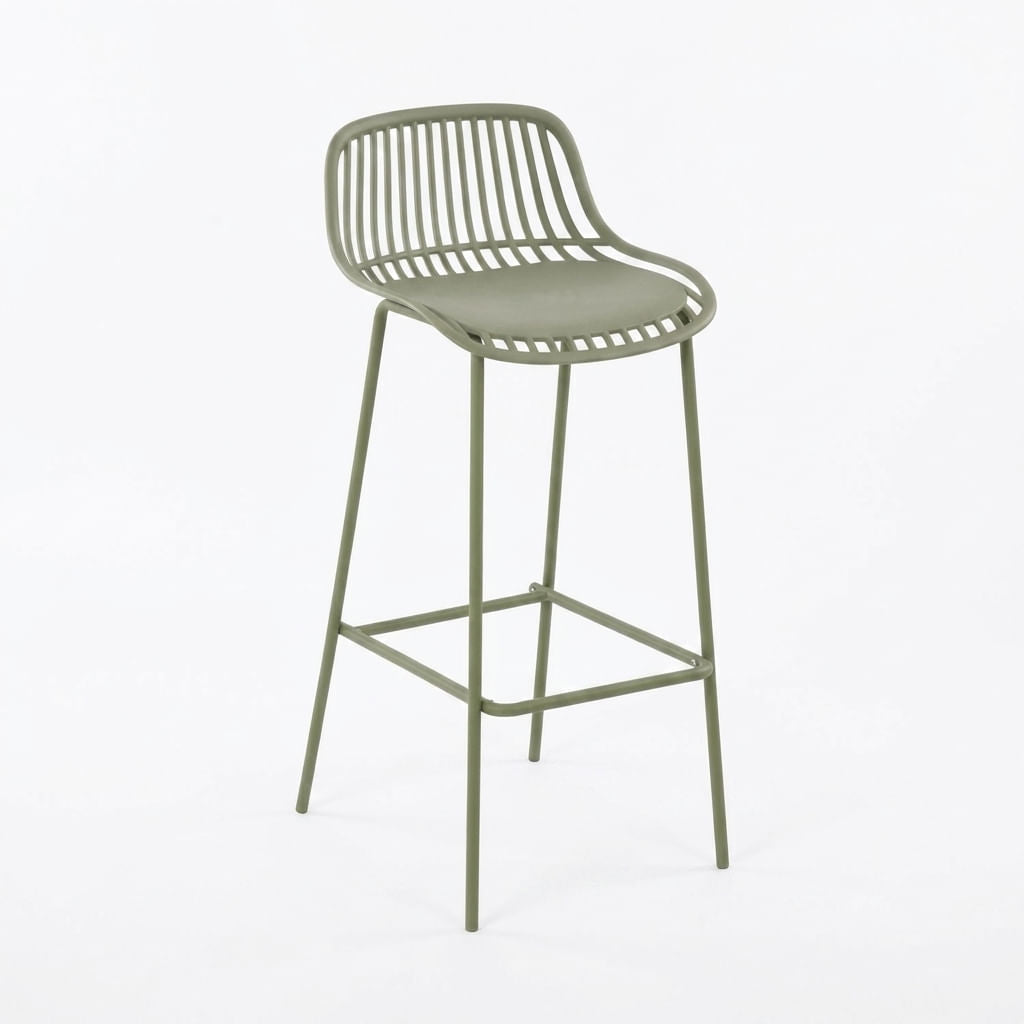 Silla Bar Tulum 97X41X51 Rta Verde Olivo