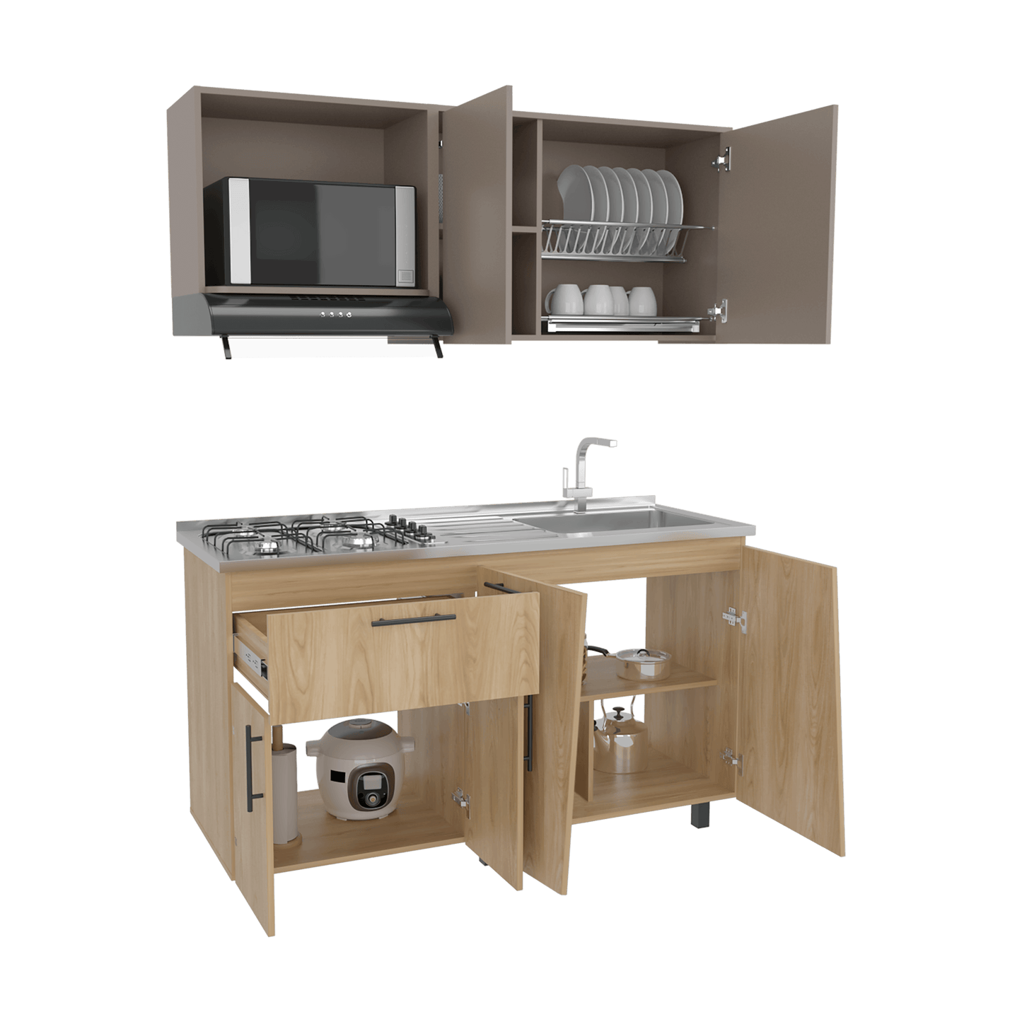 Cocina 150 Emilia Der Rta Fresno Taupe