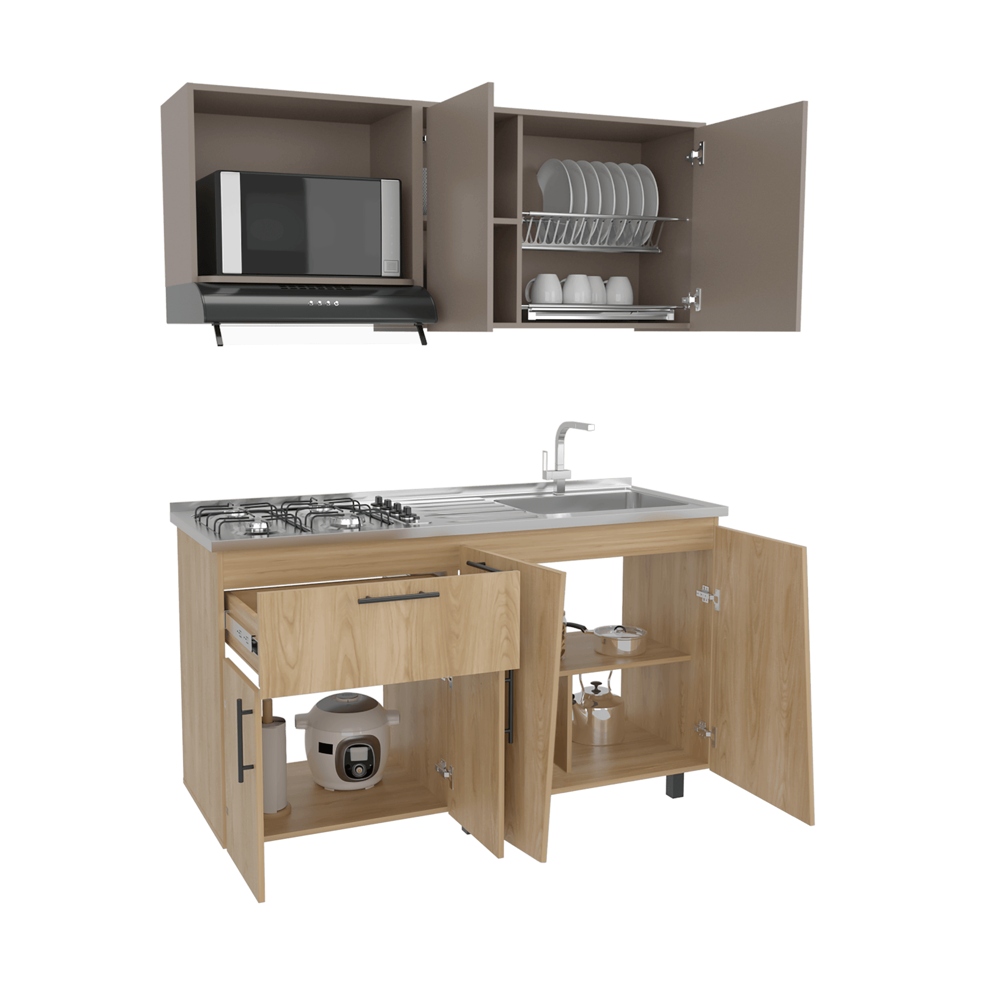 Cocina 150 Emilia Der Rta Fresno Taupe