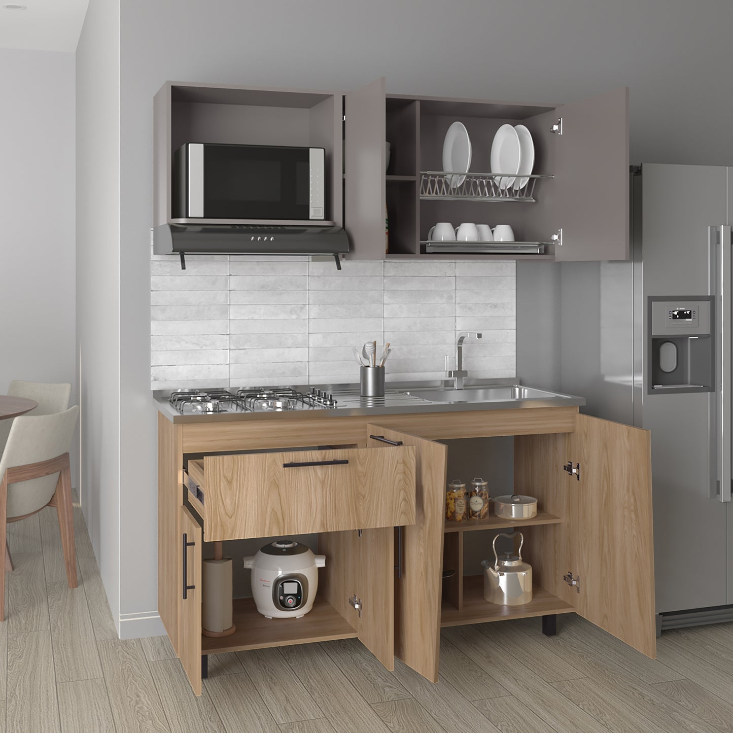 Cocina 150 Emilia Der Rta Fresno Taupe
