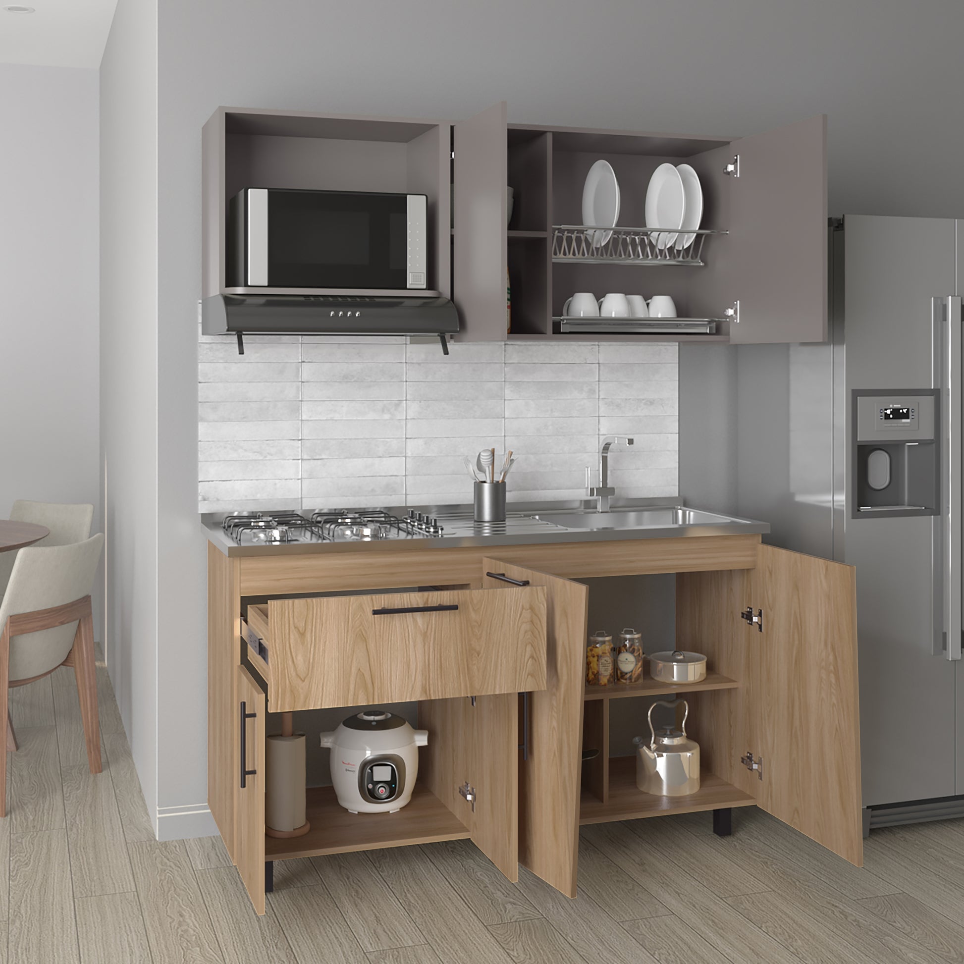 Cocina 150 Emilia Der Rta Fresno Taupe