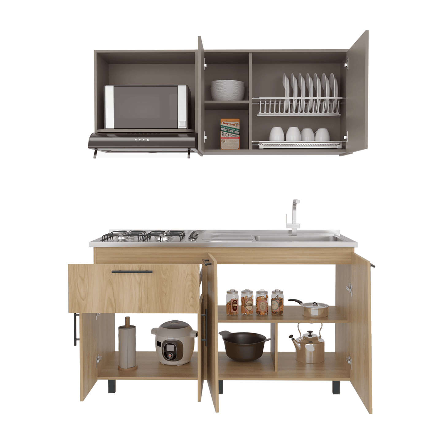 Cocina 150 Emilia Der Rta Fresno Taupe