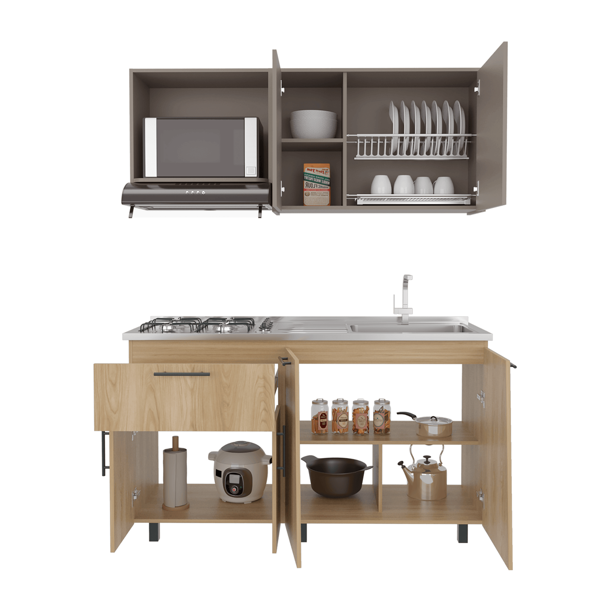 Cocina 150 Emilia Der Rta Fresno Taupe