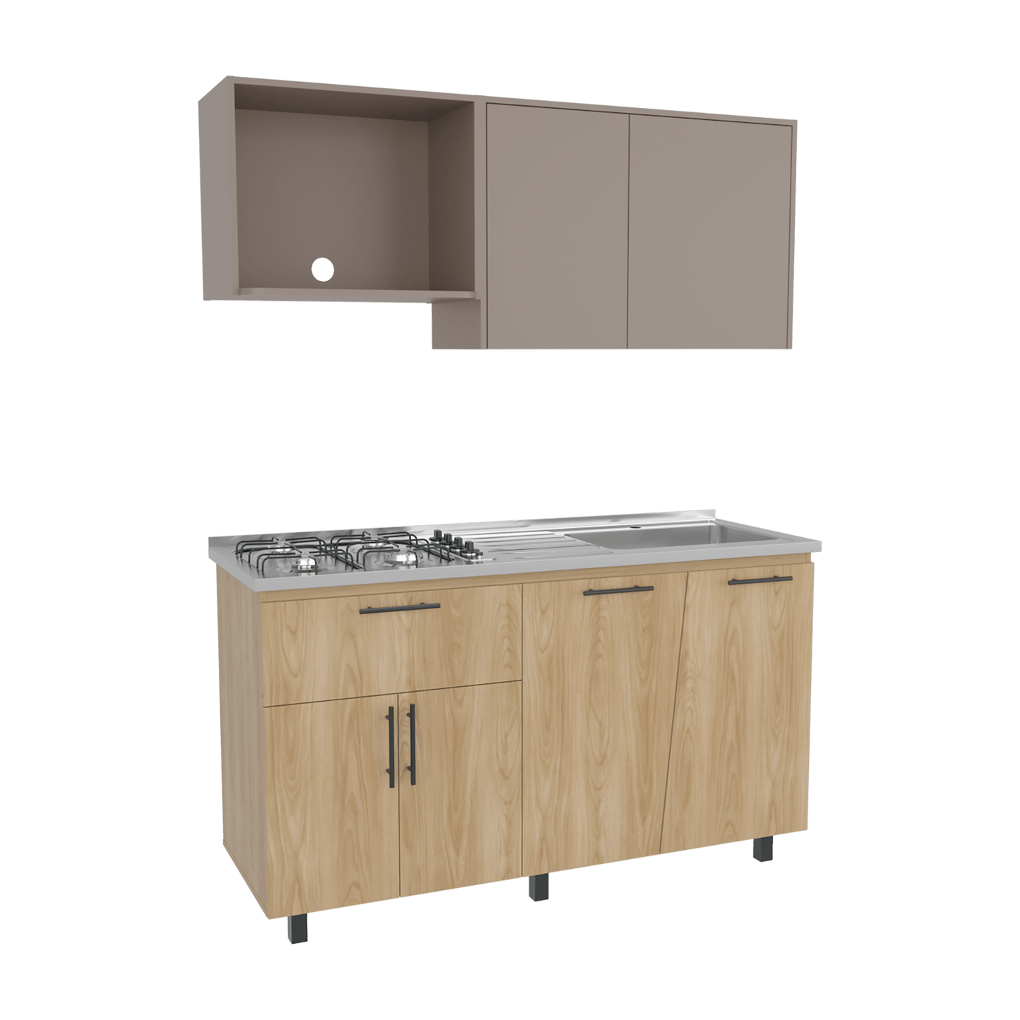 Cocina 150 Emilia Der Rta Fresno Taupe