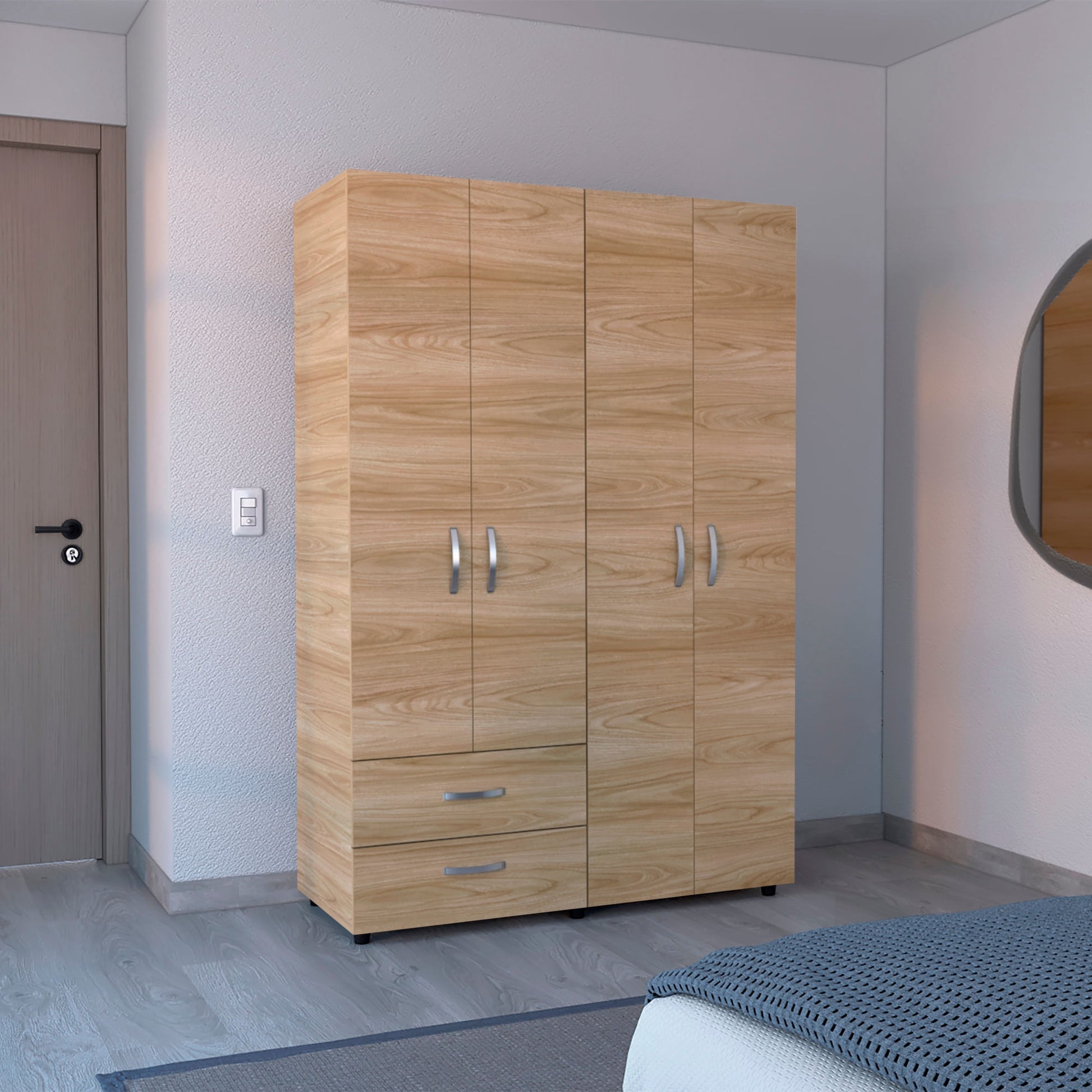 Closet Ankora Basic 180X120X47 Rta Fresno Eu Wengue