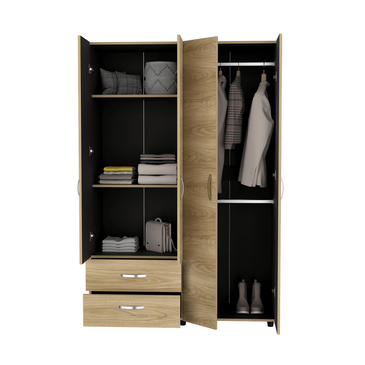 Closet Ankora Basic 180X120X47 Rta Fresno Eu Wengue