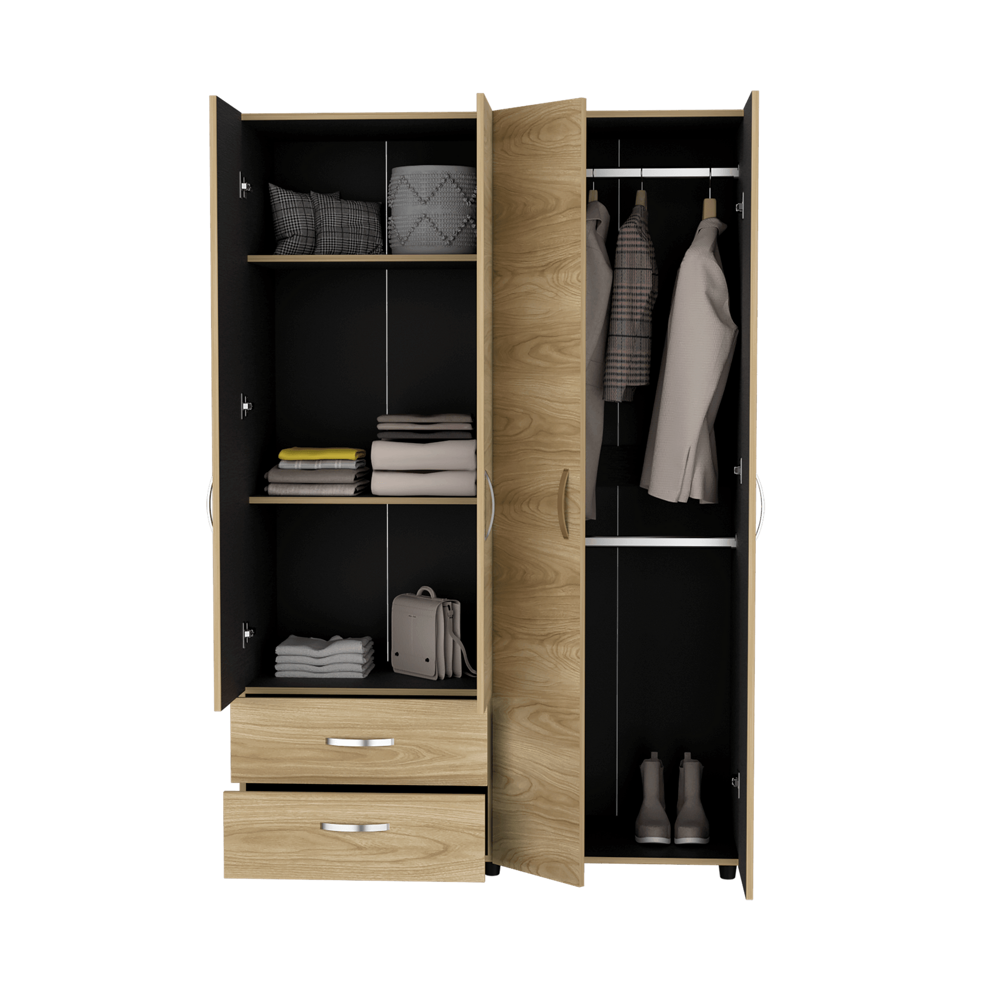 Closet Ankora Basic 180X120X47 Rta Fresno Eu Wengue