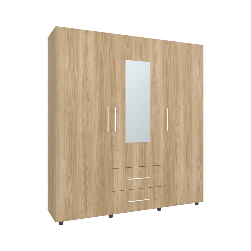 Closet Grayson Espejo 200X180X49 Rta Fresno Eu Wengue