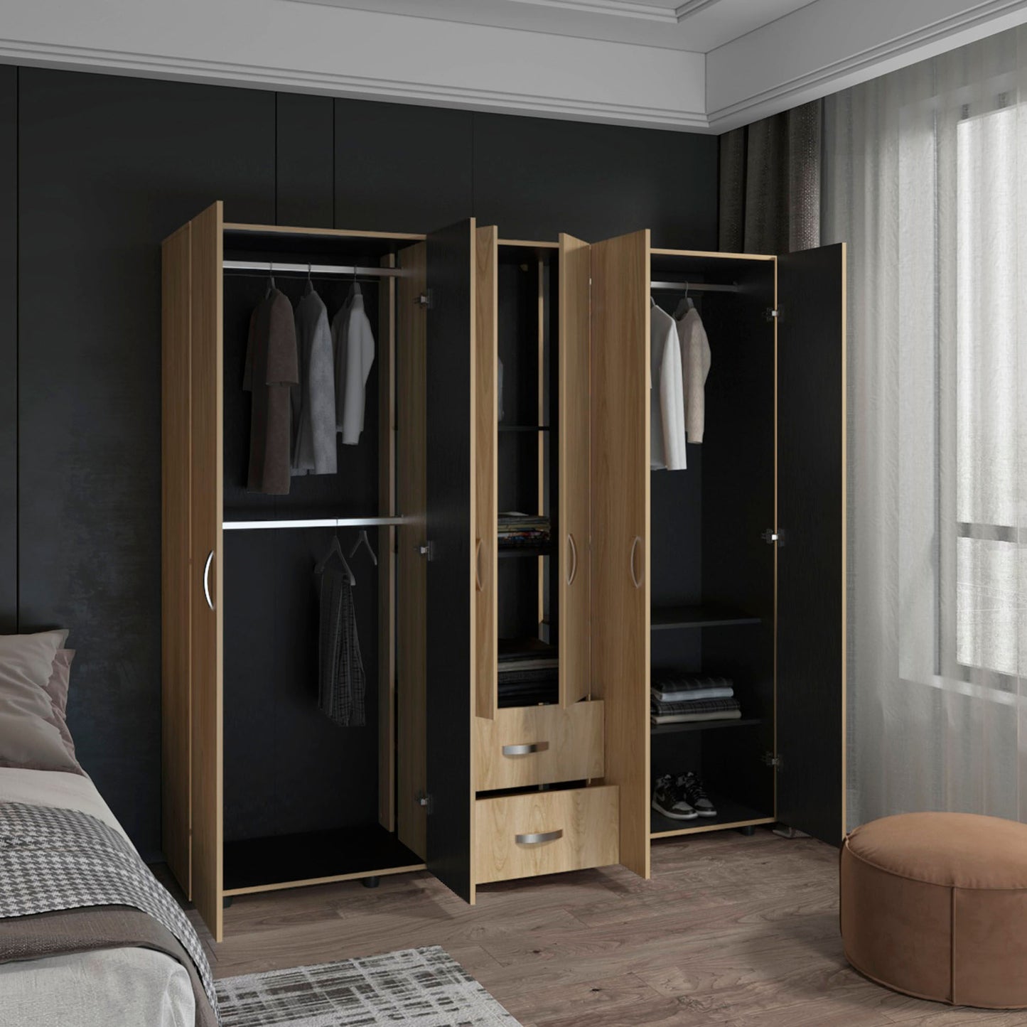 Closet Barilo 200X200X50 Rta Fresno Eu Wengue