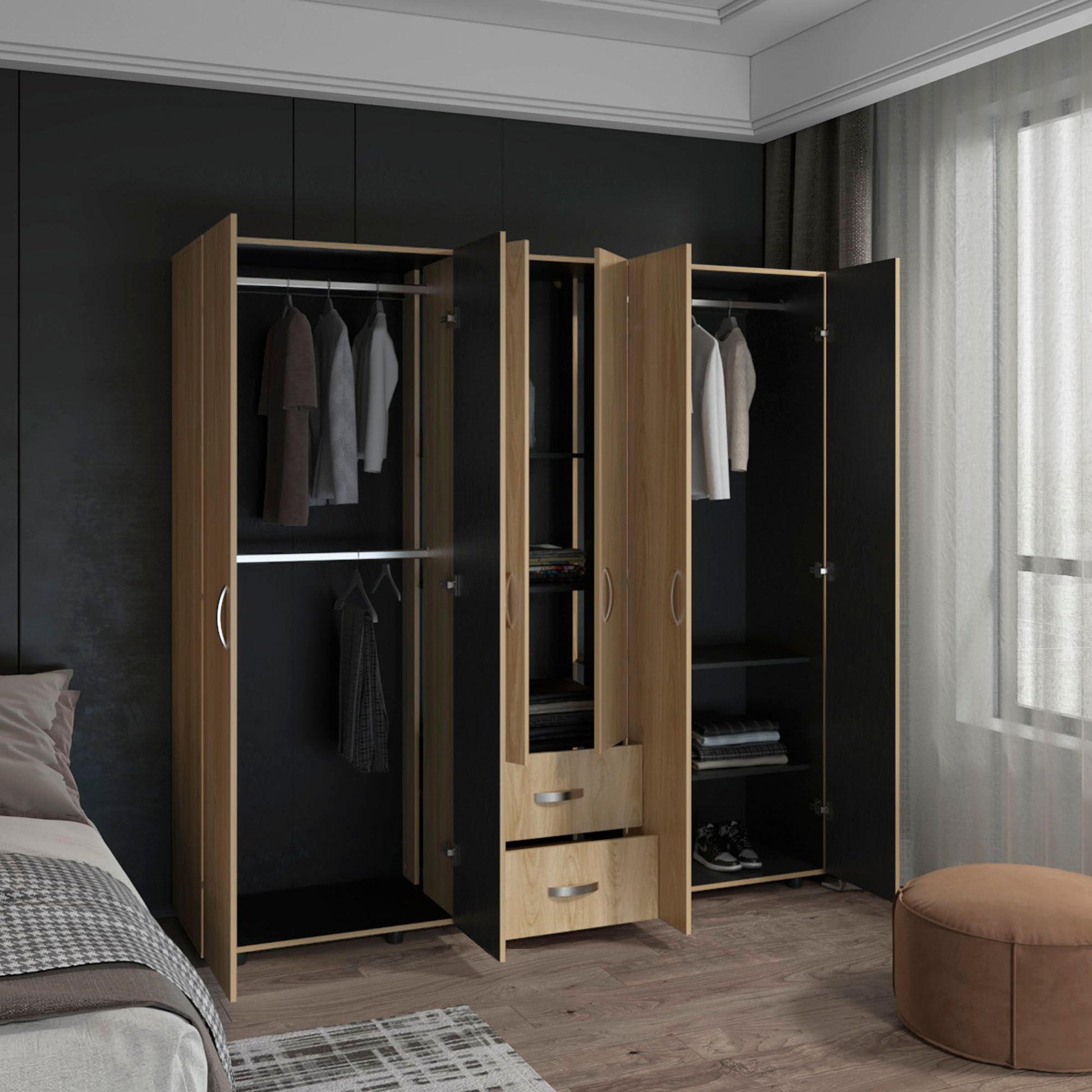 Closet Barilo 200X200X50 Rta Fresno Eu Wengue